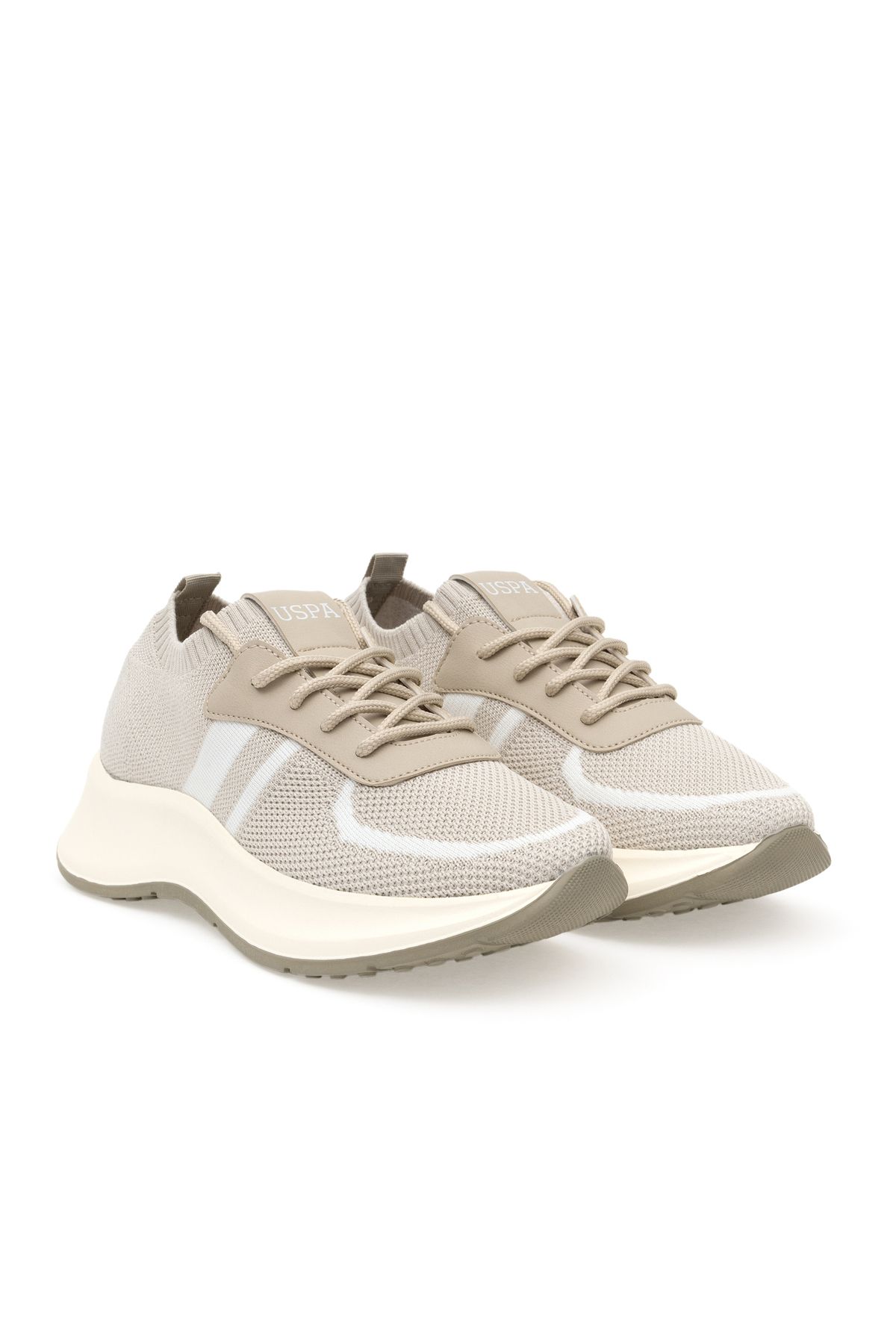 اسنیکر نود زنانه کفش های بژ VR011 اورجینال U.S. Polo Assn.