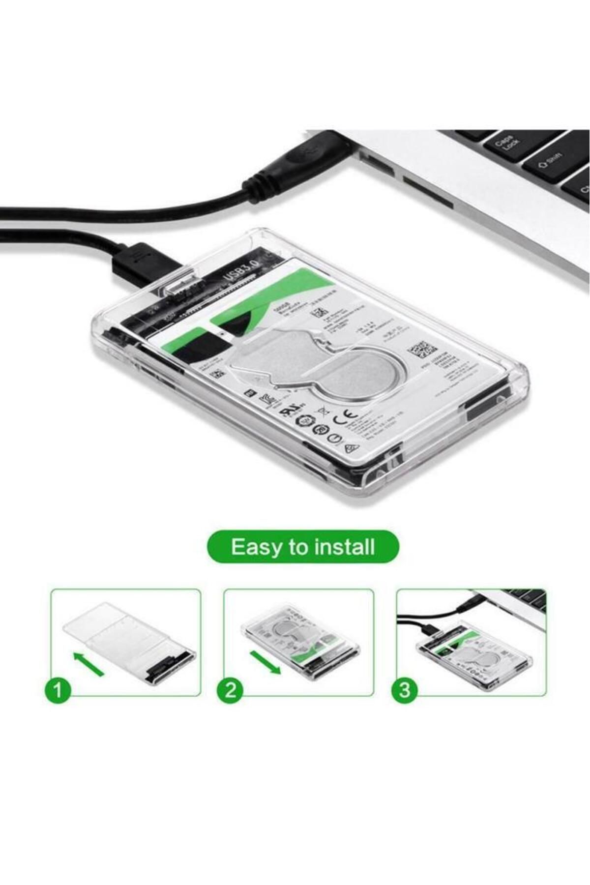 MAXGO-2135 2.5" Hdd Box Usb 3.0 Sata External Hard Disk Box Ssd Hard Disk Transparent 5