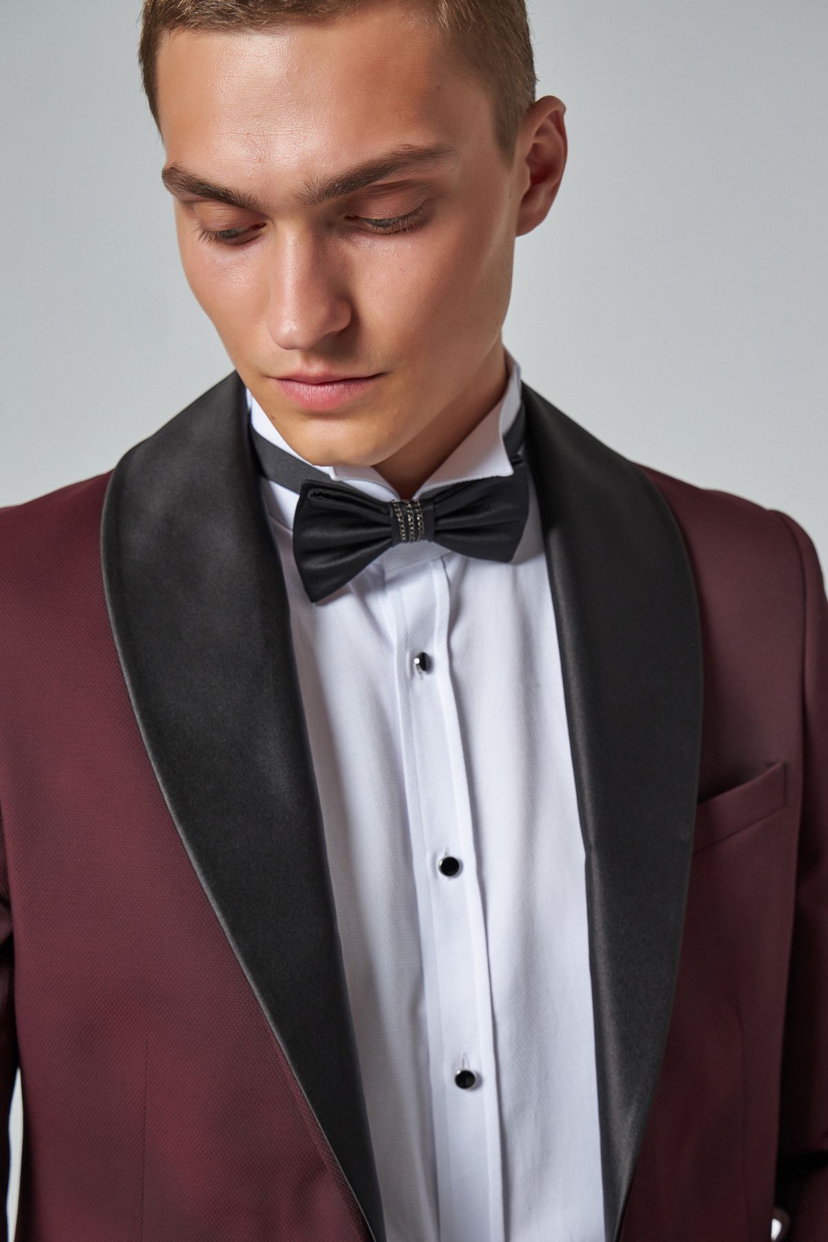 اسموکینگ قرمز مردانه SLIM FIT الگوی نظافت و لباس تیم D'S Damat