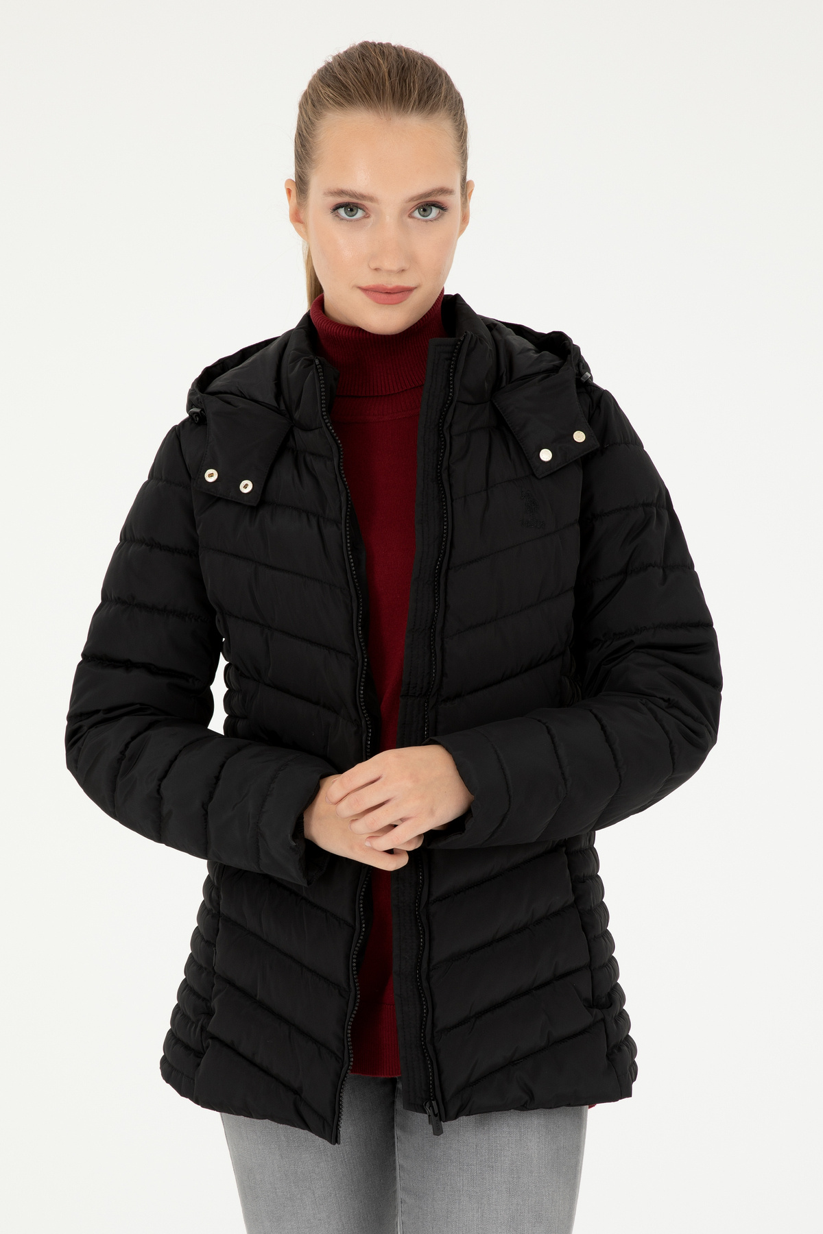 Women's Black Coat 50292672-VR046