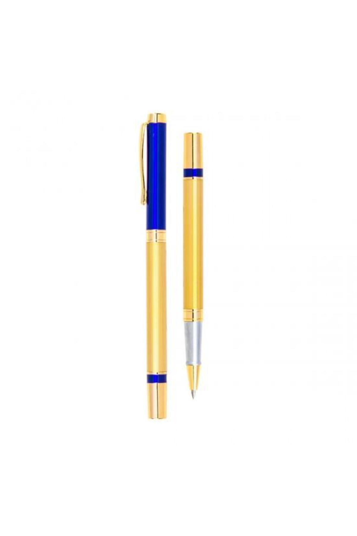 ROİSYA Metal Roller Lacivert Kalem Dekoratif Hediyelik