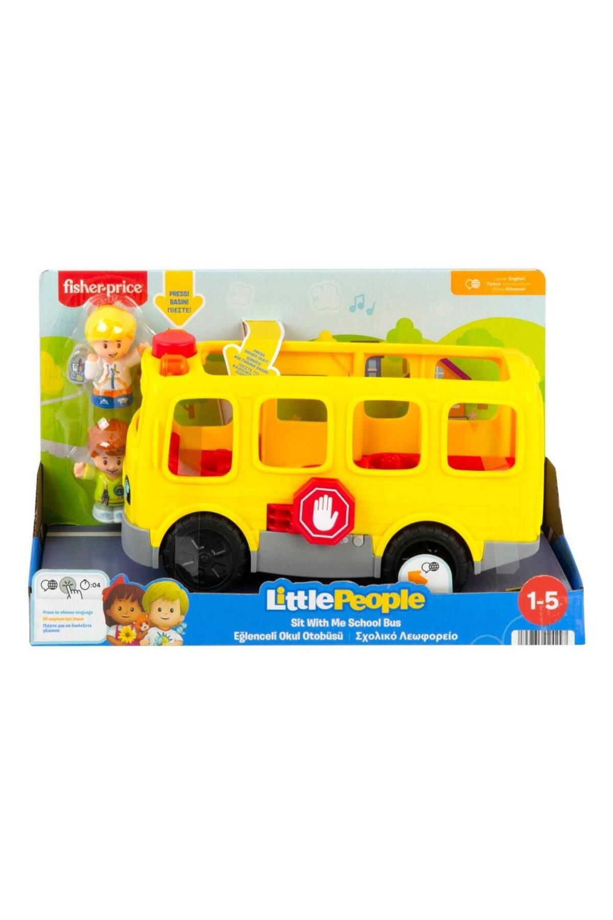 gcaksesuar HDJ25 Fisher-Price® Little People Eğlenceli Okul Otobüsü, 1-5 yaş