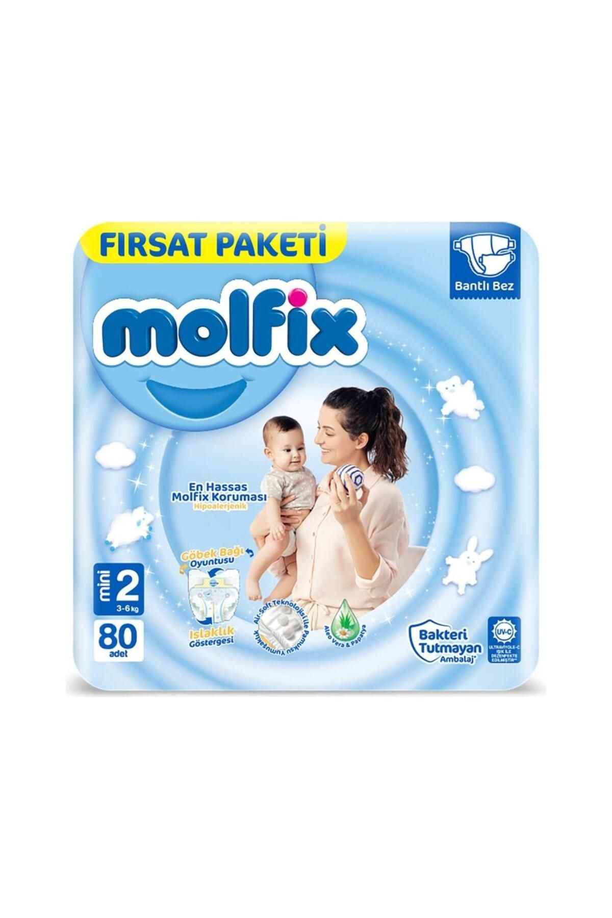 Liodora Molfix Bebek Bezi Fırsat Paketi 2 Beden 3-6 Kg 80 Adet