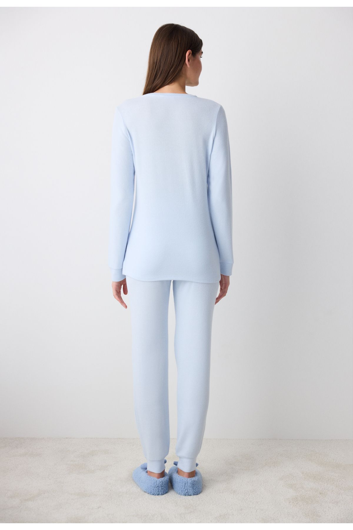 Penti-Set de pijamale pantaloni albastru deschis Lazy Weekend 5