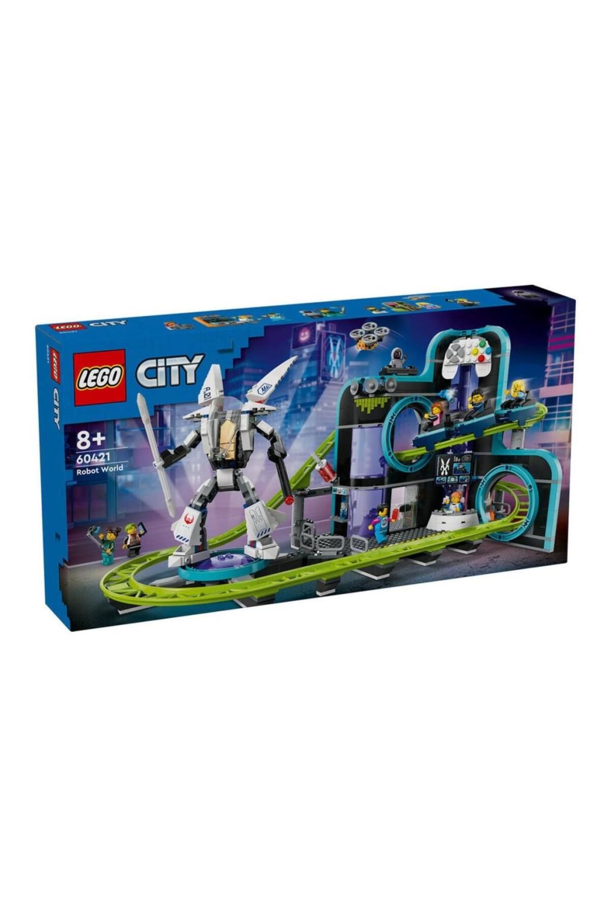 gcaksesuar Nessiworld 60421 Lego City Robot Dünyası Hız Treni Parkı 986 parça +8 yaş