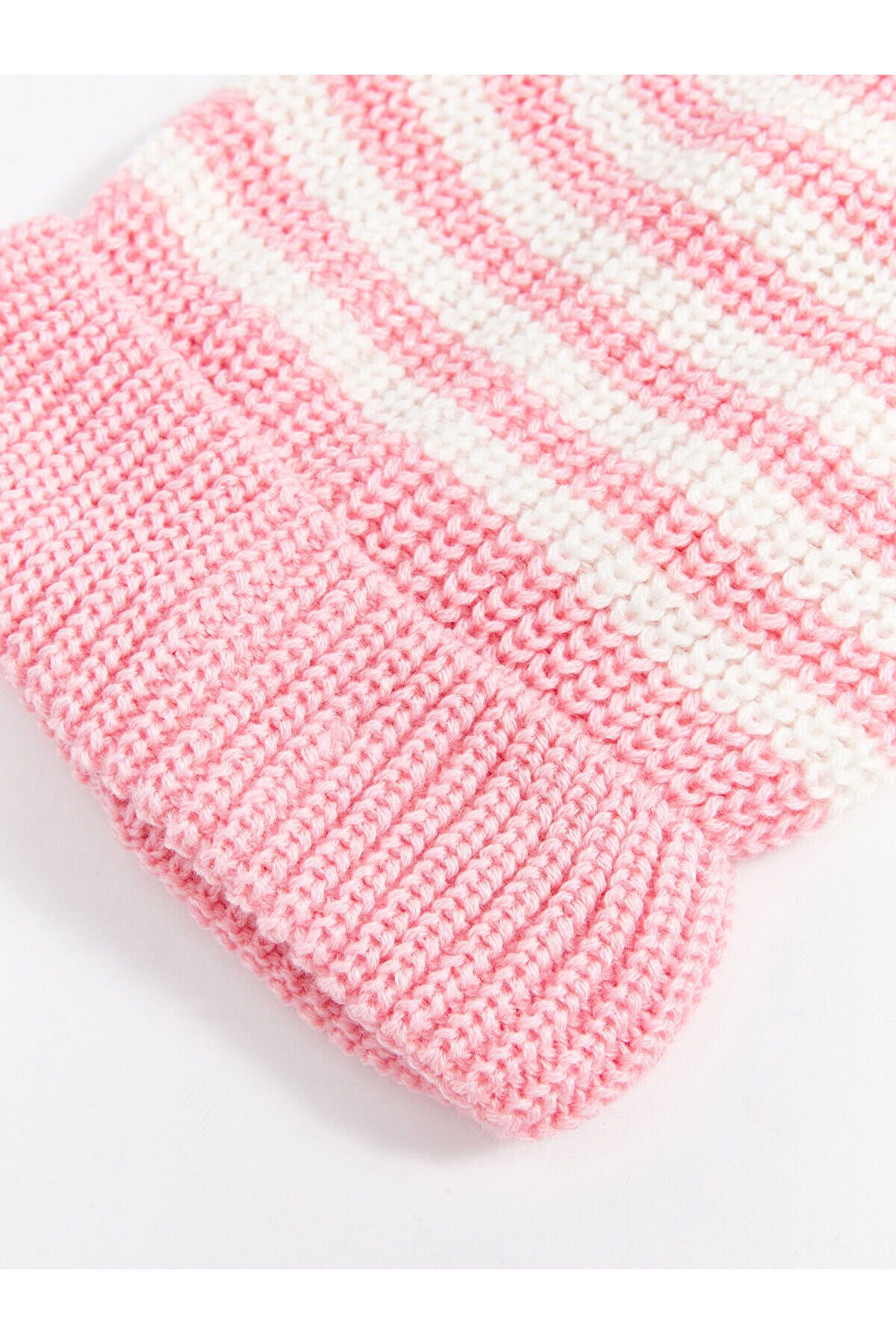 LC Waikiki-Lcwk Stripe Patterned Girl's Scarf Beanie and Gloves 2