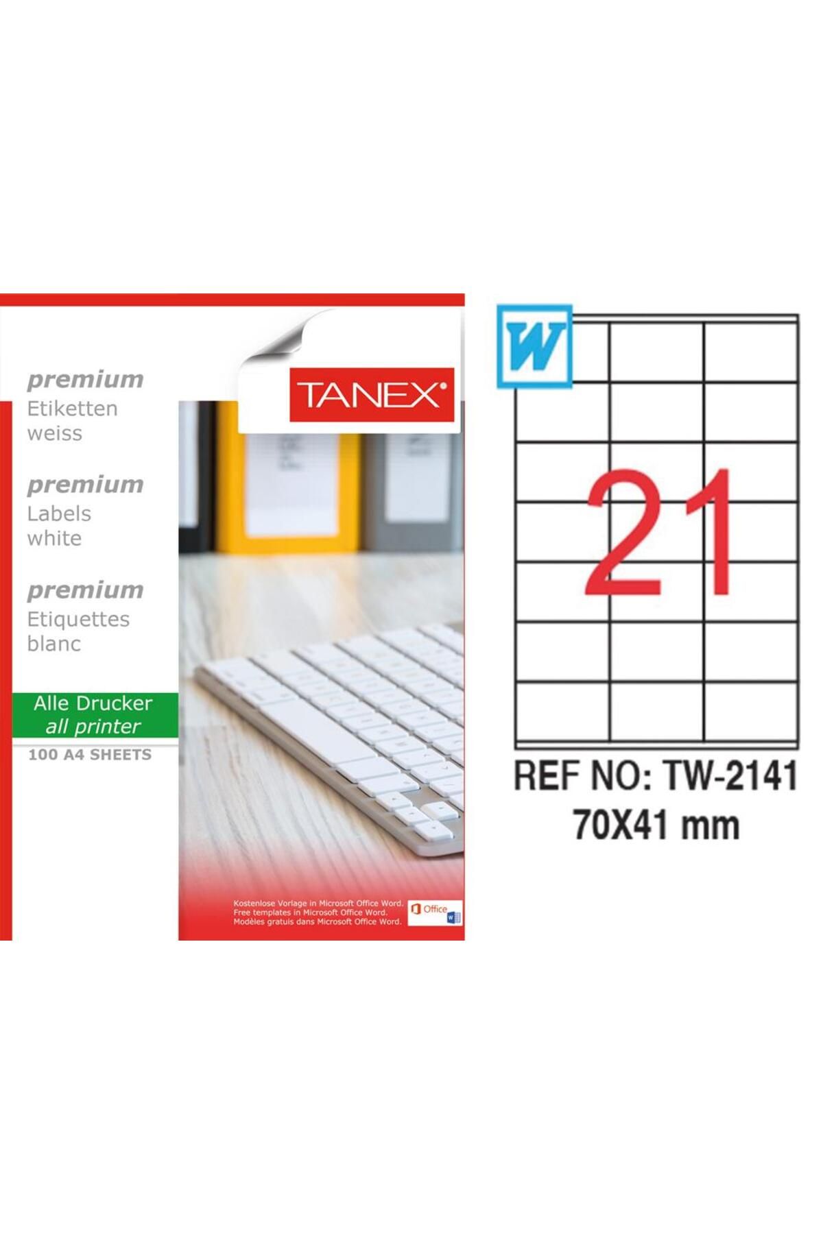 Tanex-Tw-2141 Αυτοκόλλητο λέιζερ 70 Χ 41 Χιλ 1