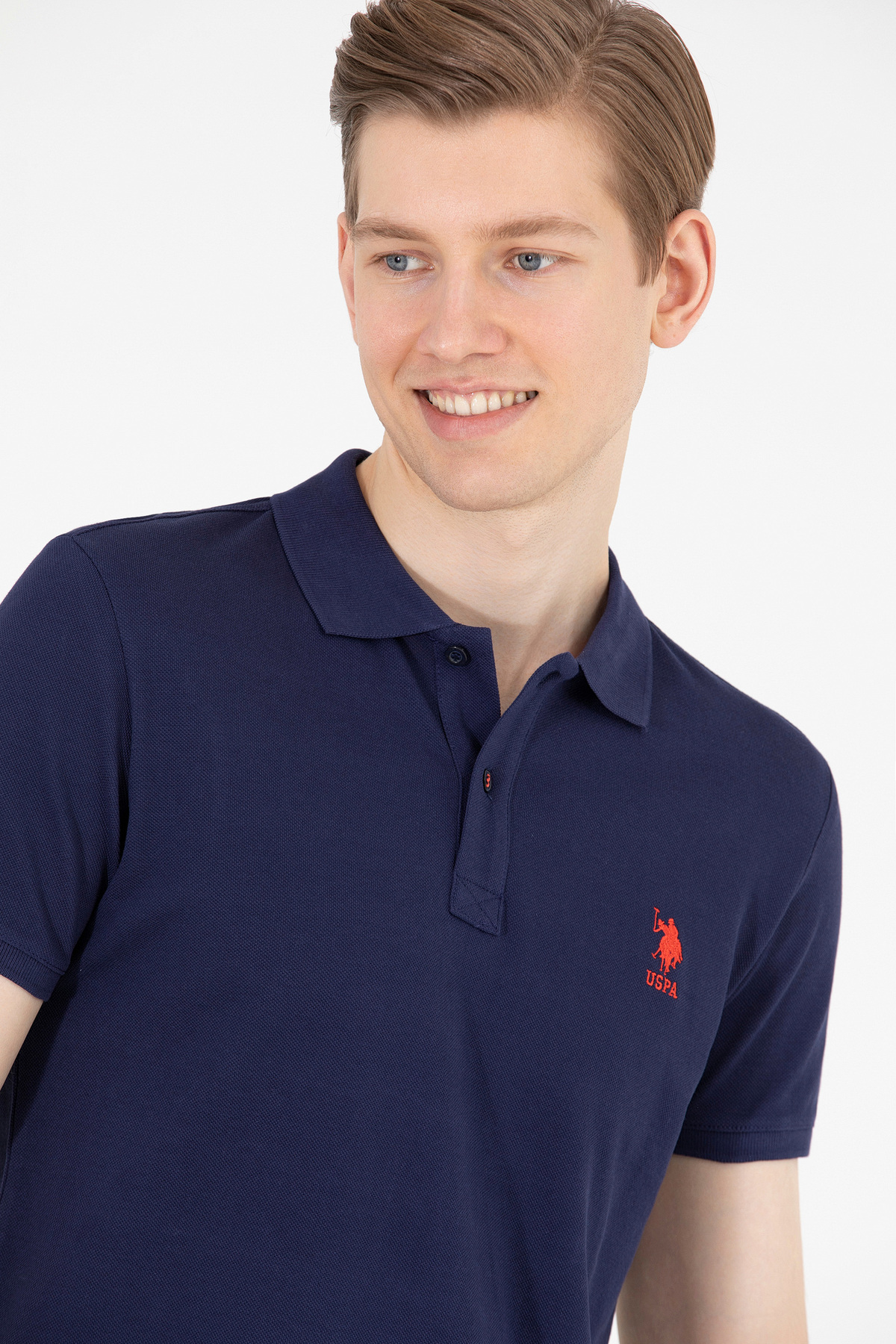 تیشرت مردانه ساده یقه پولو U.S. Polo Assn. مدل 50263238-VR033 — 2