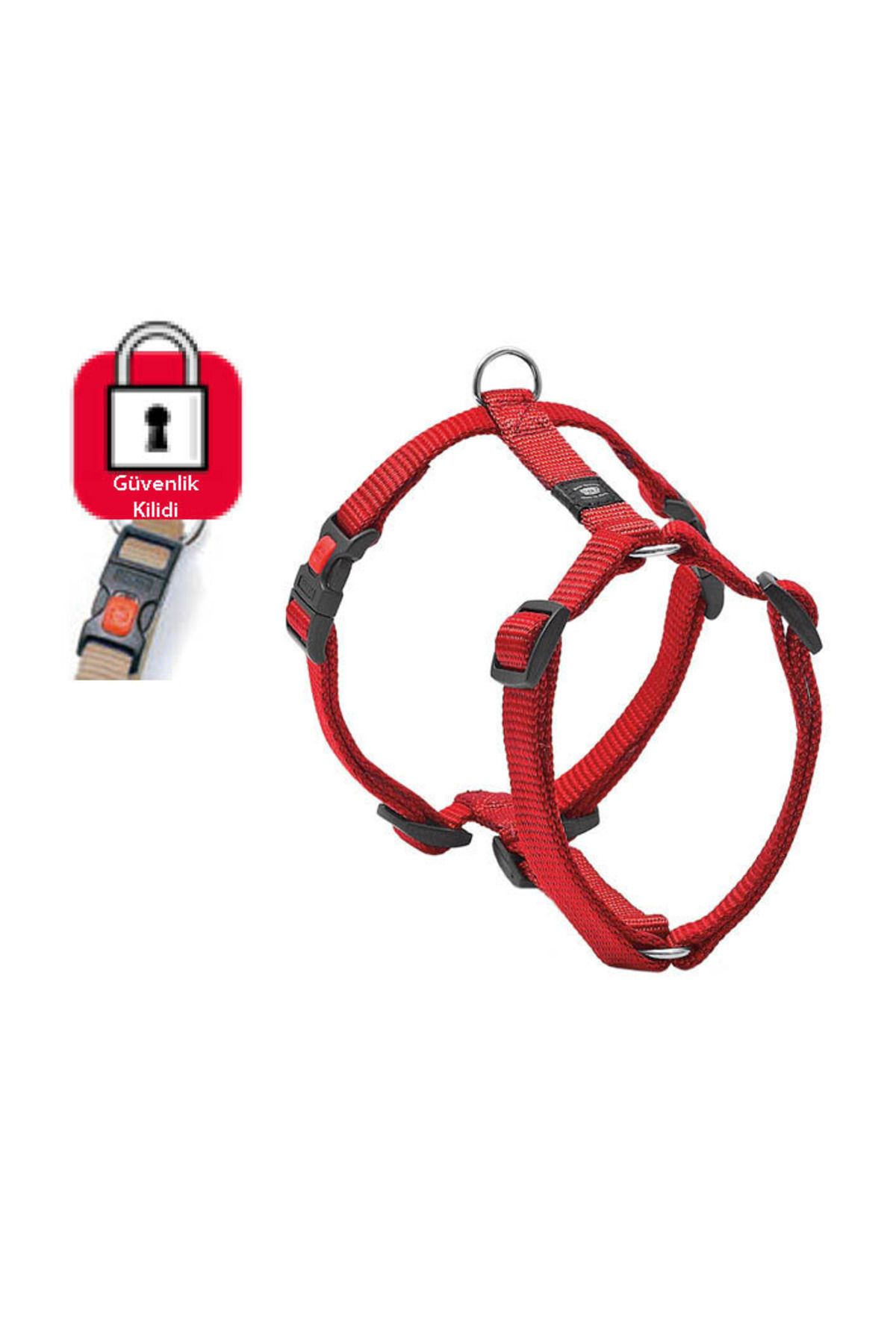 Karlie-Locked Chest Collar 35-50cm Red 1