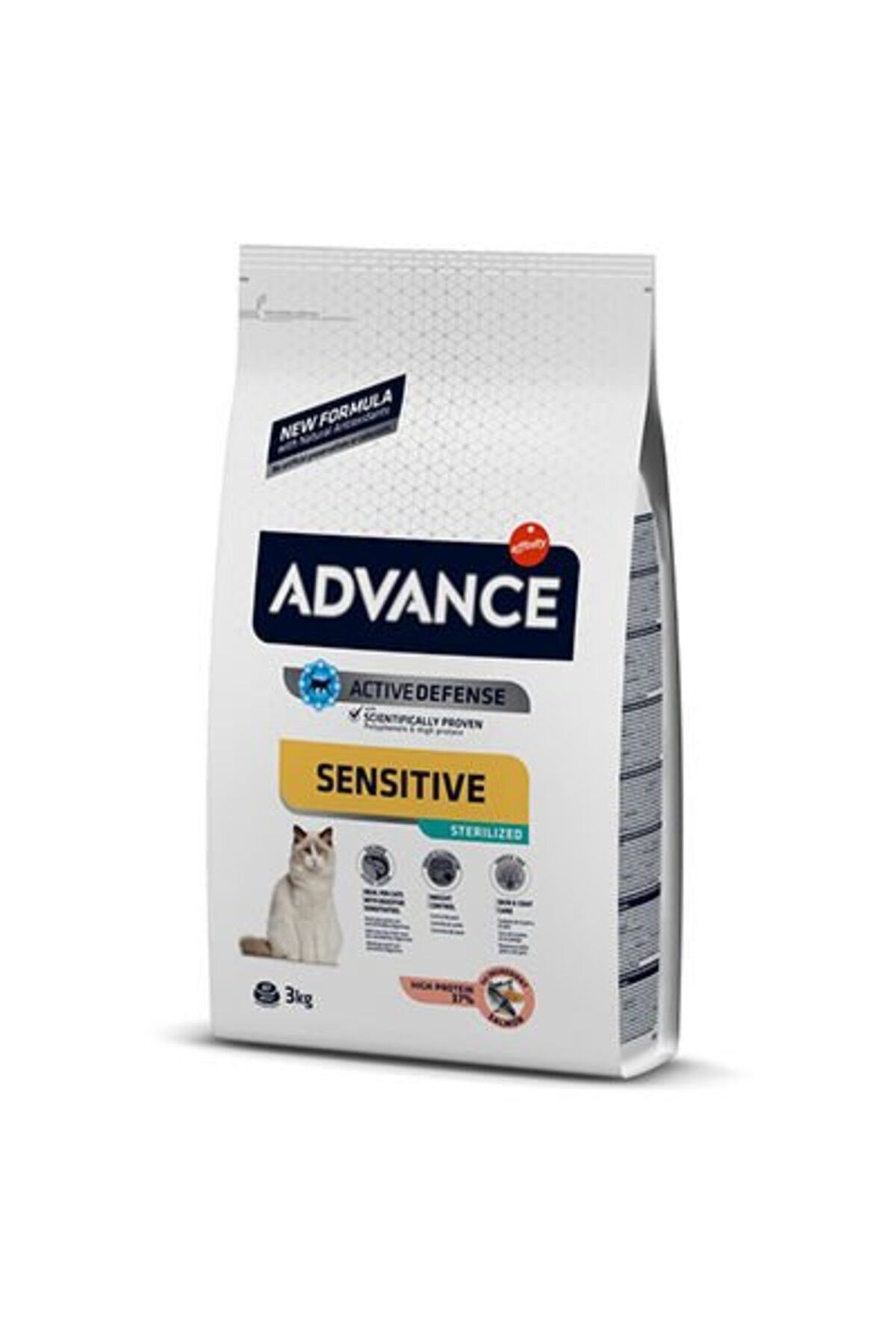 Advance Sensitive Somonlu Hassas Kısırlaştırılmış Kedi Maması 3 Kg