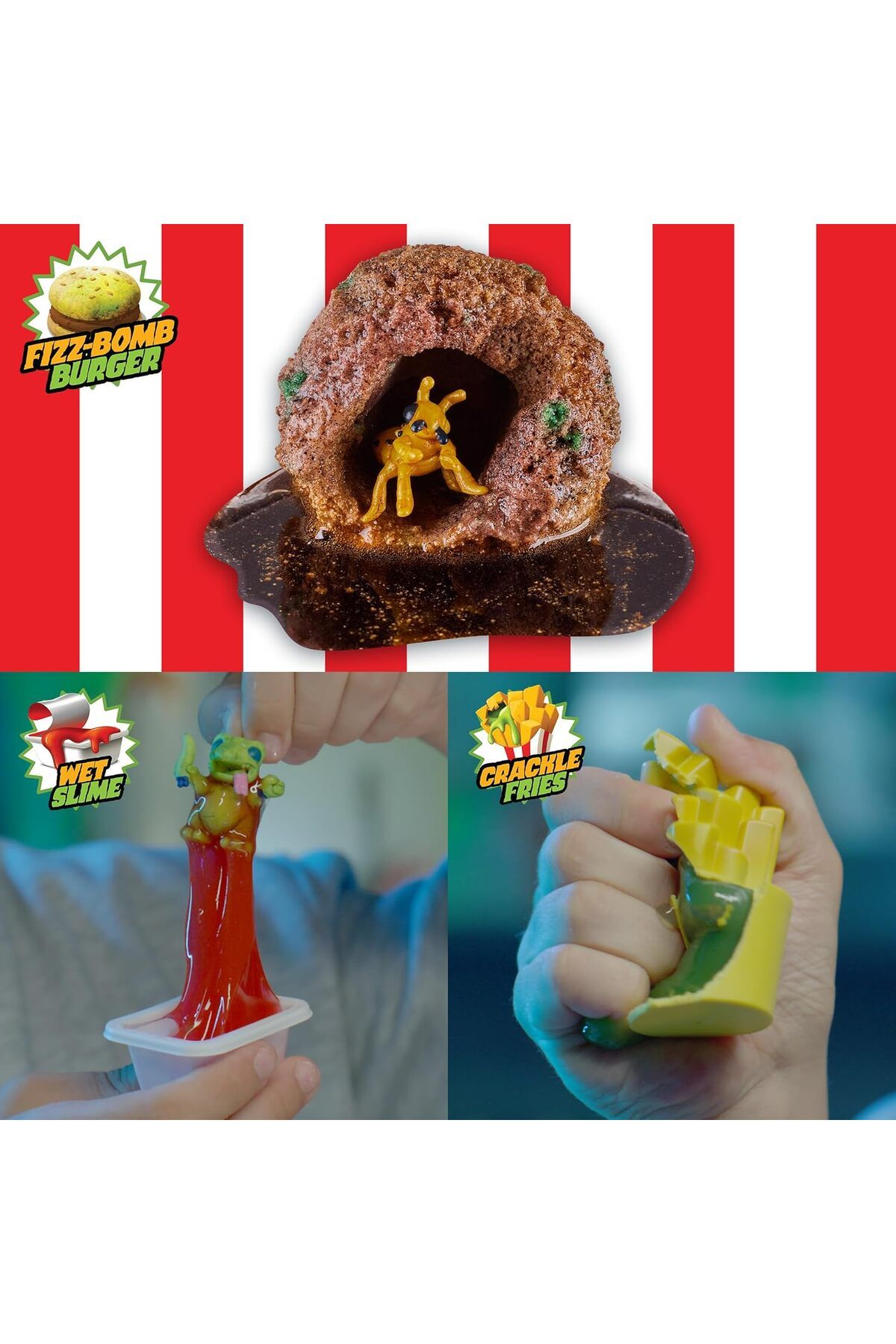 Terror Fried-Ooze Burger, When Fast Food Goes Bad, Gross collectables with Slime, Boys Aged 4+ 6