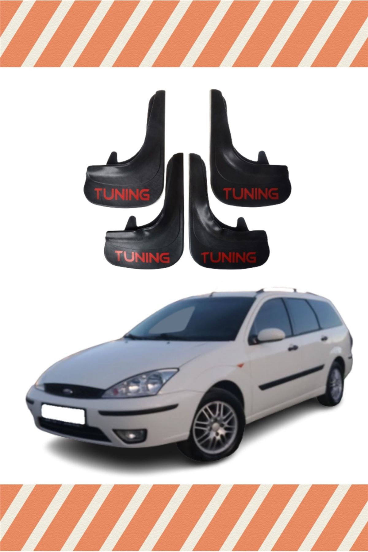 Alpax Ford Focus 1 Hb 1998-2004 tuning yazılı 4’lü tozluk çamurluk paçalık