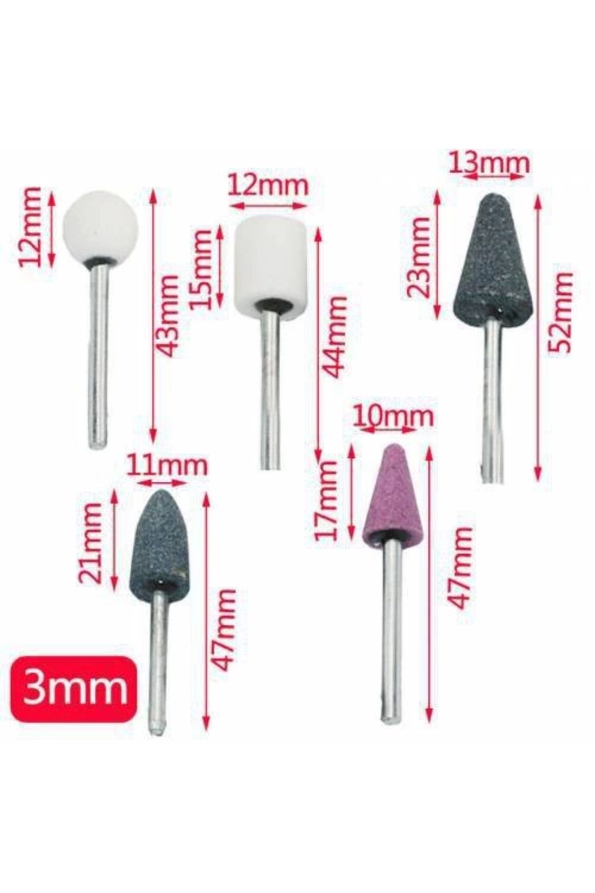 Epilons Mini Taş Zımpara Matkap Ucu Seti 10 Parça