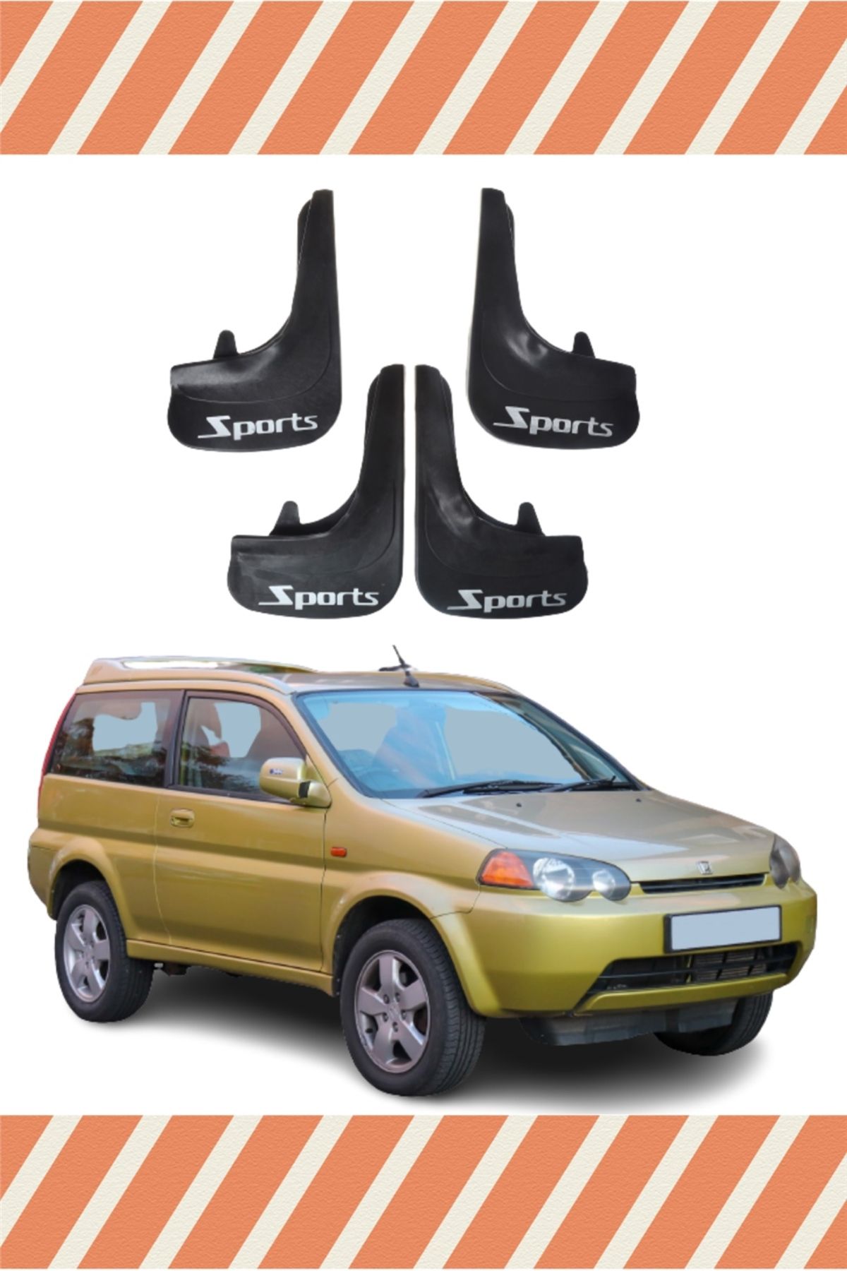 Alpax Honda HRV 1998-2006 Sports yazılı 4’lü tozluk çamurluk paçalık dayanıklı