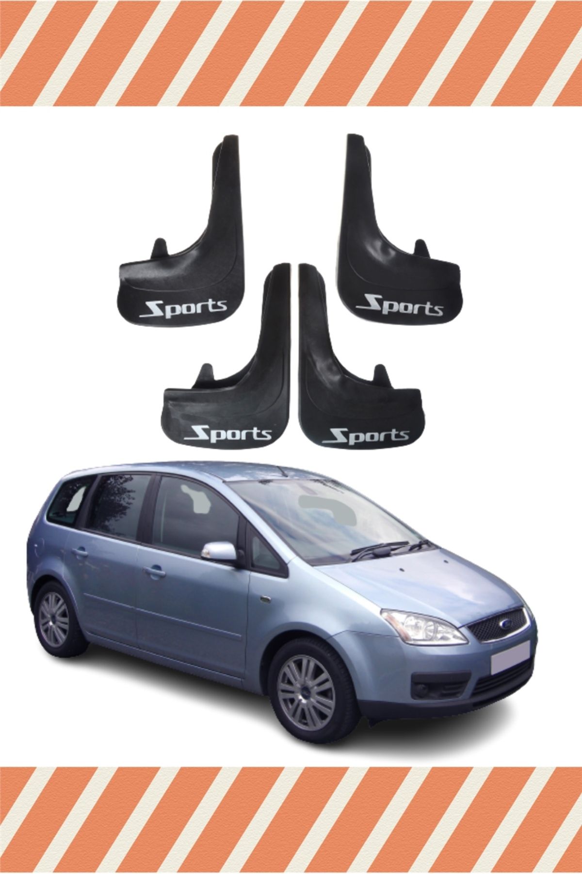Alpax Ford C Max Sports yazılı 4’lü tozluk çamurluk paçalık kaliteli malzeme