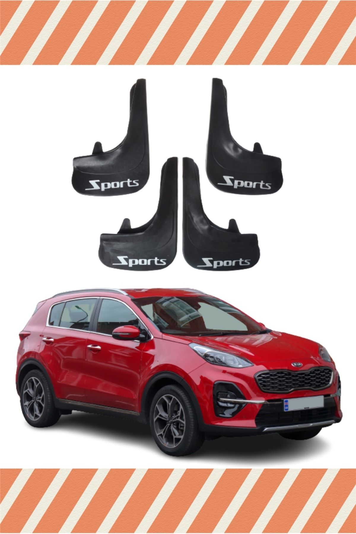 Alpax Kia Sportage Sports yazılı 4’lü tozluk çamurluk paçalık kaliteli ürün