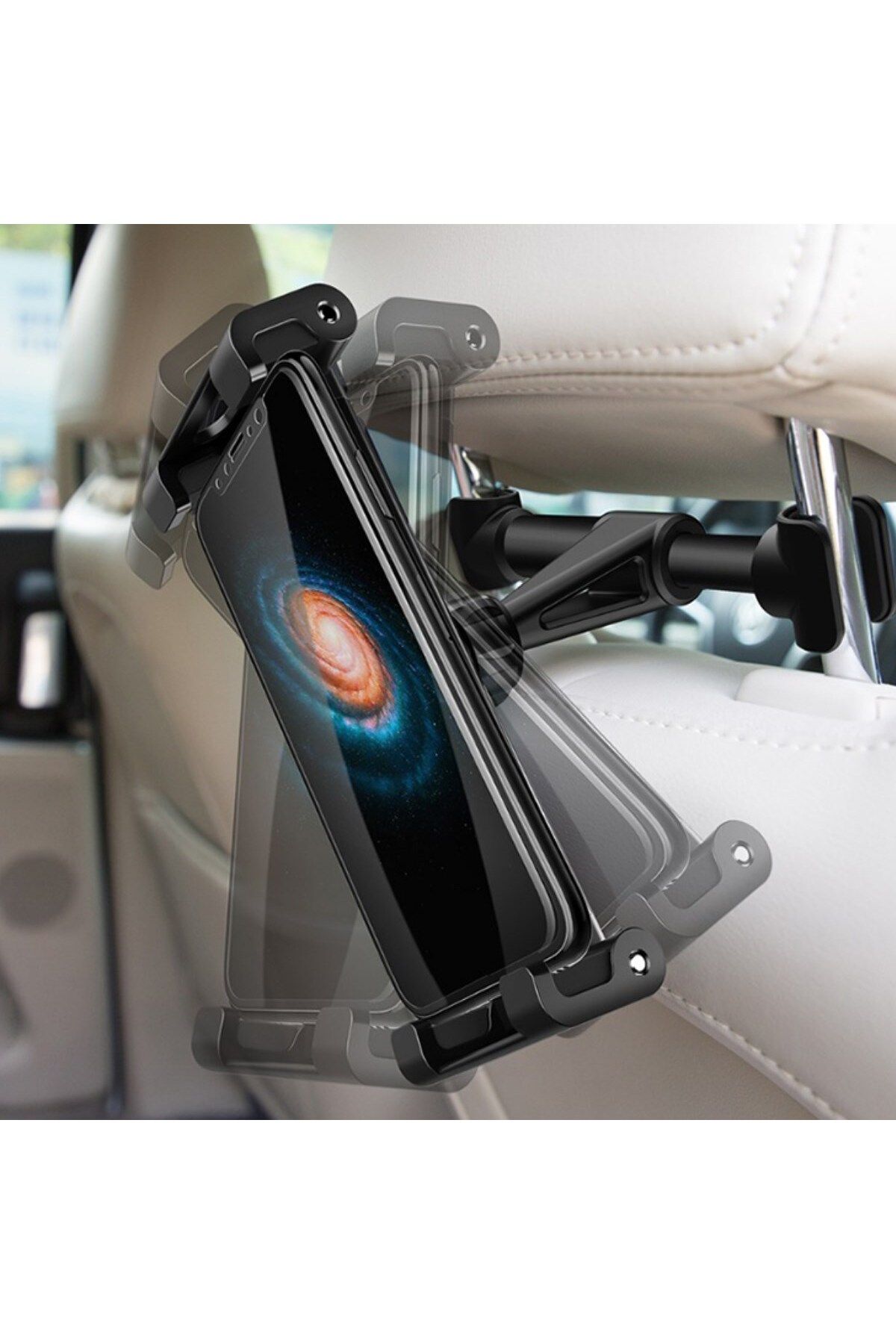 Go İthalat-Auto Seat Back Phone Tablet Holder Adjustable 360 Degree Rotatable Practical Stand (4809) 2