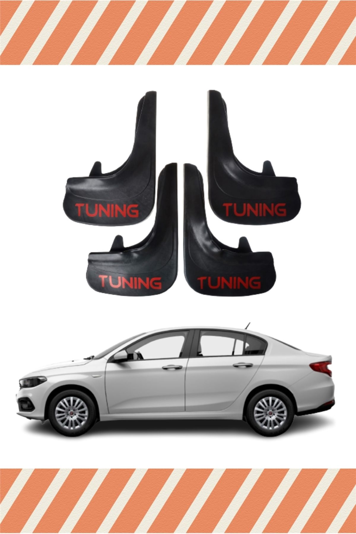 Alpax Fiat Egea SD tüm kasalar tuning yazılı 4’lü tozluk çamurluk paçalık