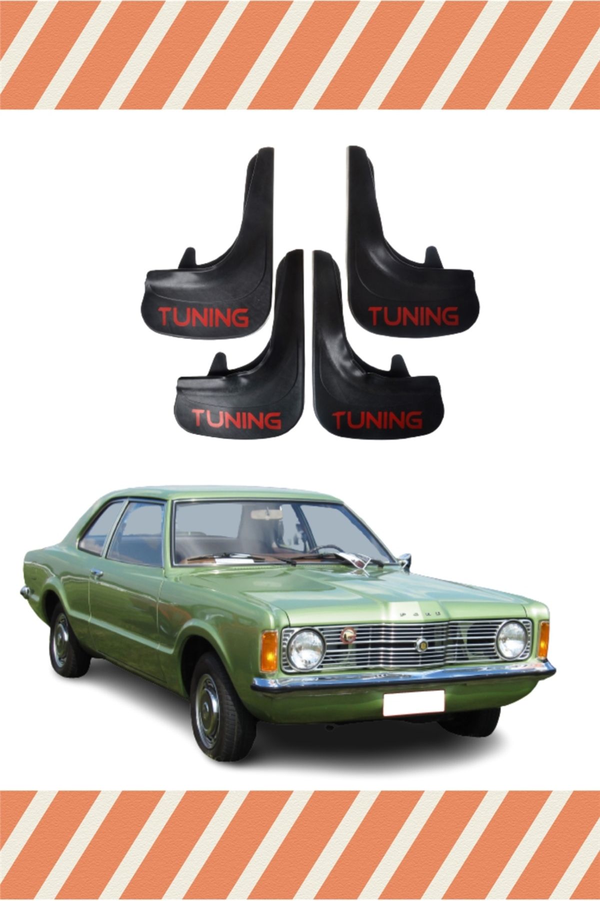 Alpax Ford Taunus tuning yazılı 4’lü tozluk çamurluk paçalık
