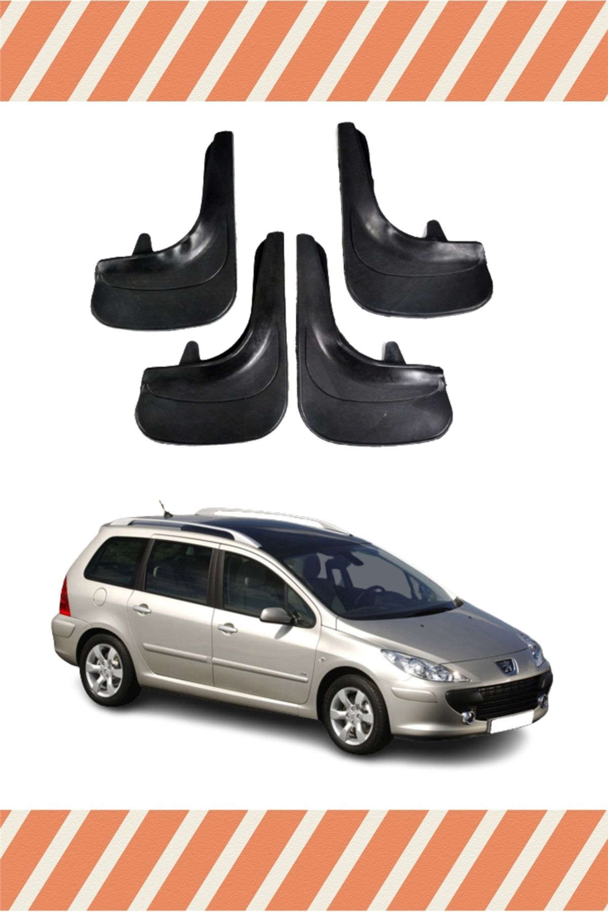 Alpax Peugeot 307 Stw tüm kasalar 4’lü tozluk çamurluk paçalık koruyucu