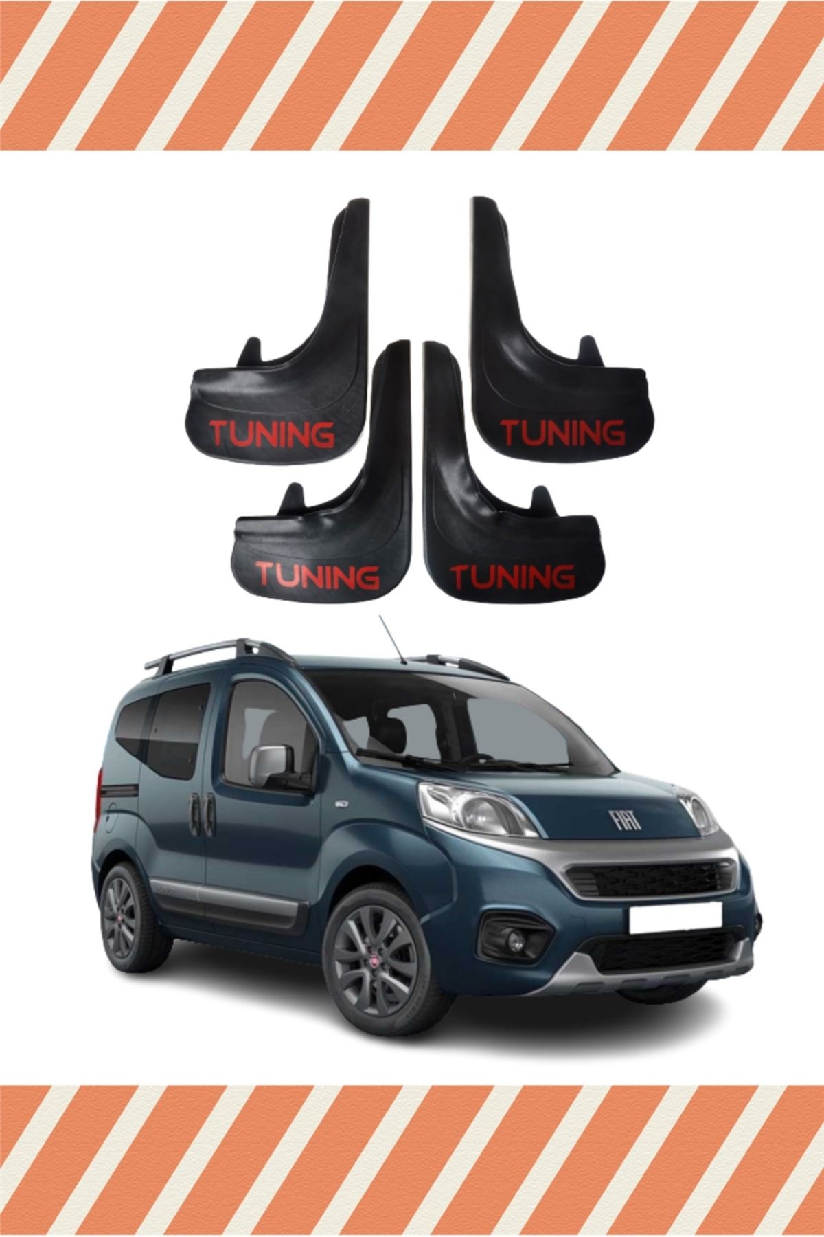 Alpax Fiat Fiorino tüm kasalar tuning yazılı 4’lü tozluk çamurluk paçalık