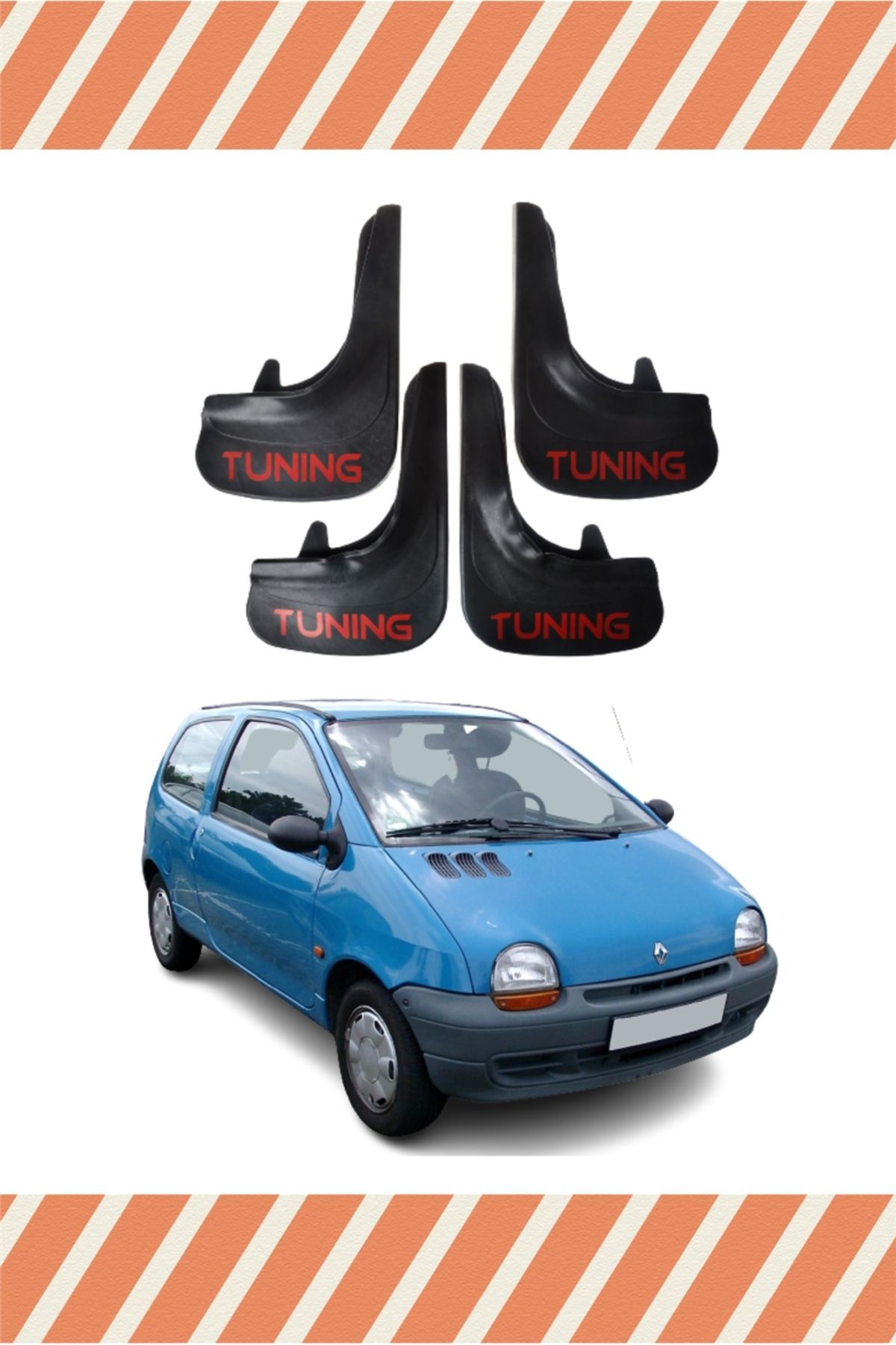 Alpax Renault Twingo Tuning yazılı 4’lü tozluk çamurluk paçalık sağlam koruma