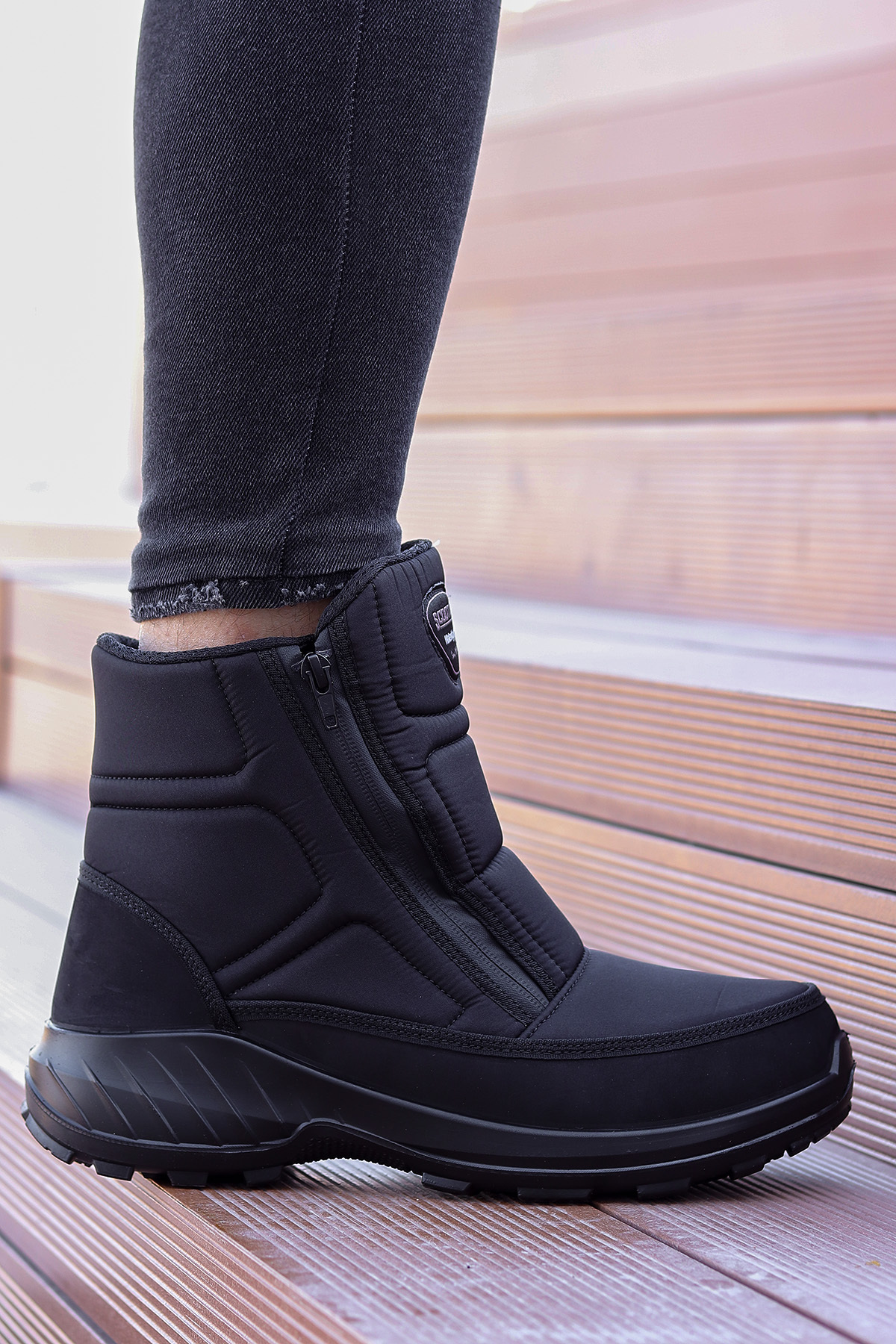 Scooter  Cobra Su Geçirmez Kürklü Fermuarlı Erkek Kar Botu - Görsel 2