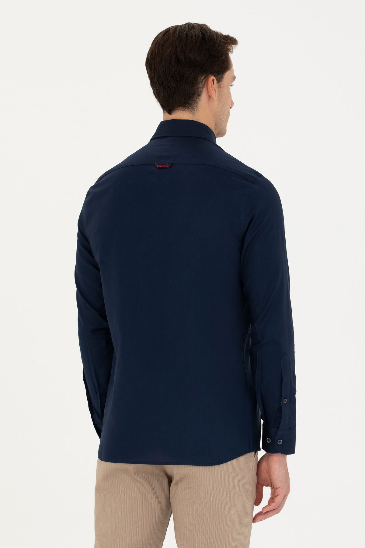 U.S. Polo Assn.-Férfi sötétkék hosszú ujjú alap ing 50271276-VR033 5
