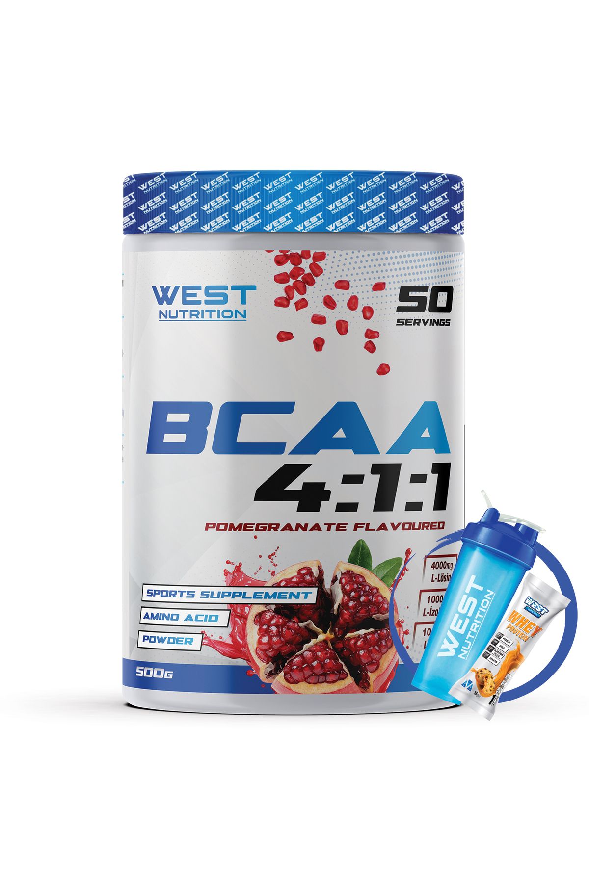 Bcaa 500 Gr 50 Servis Nar Aromalı