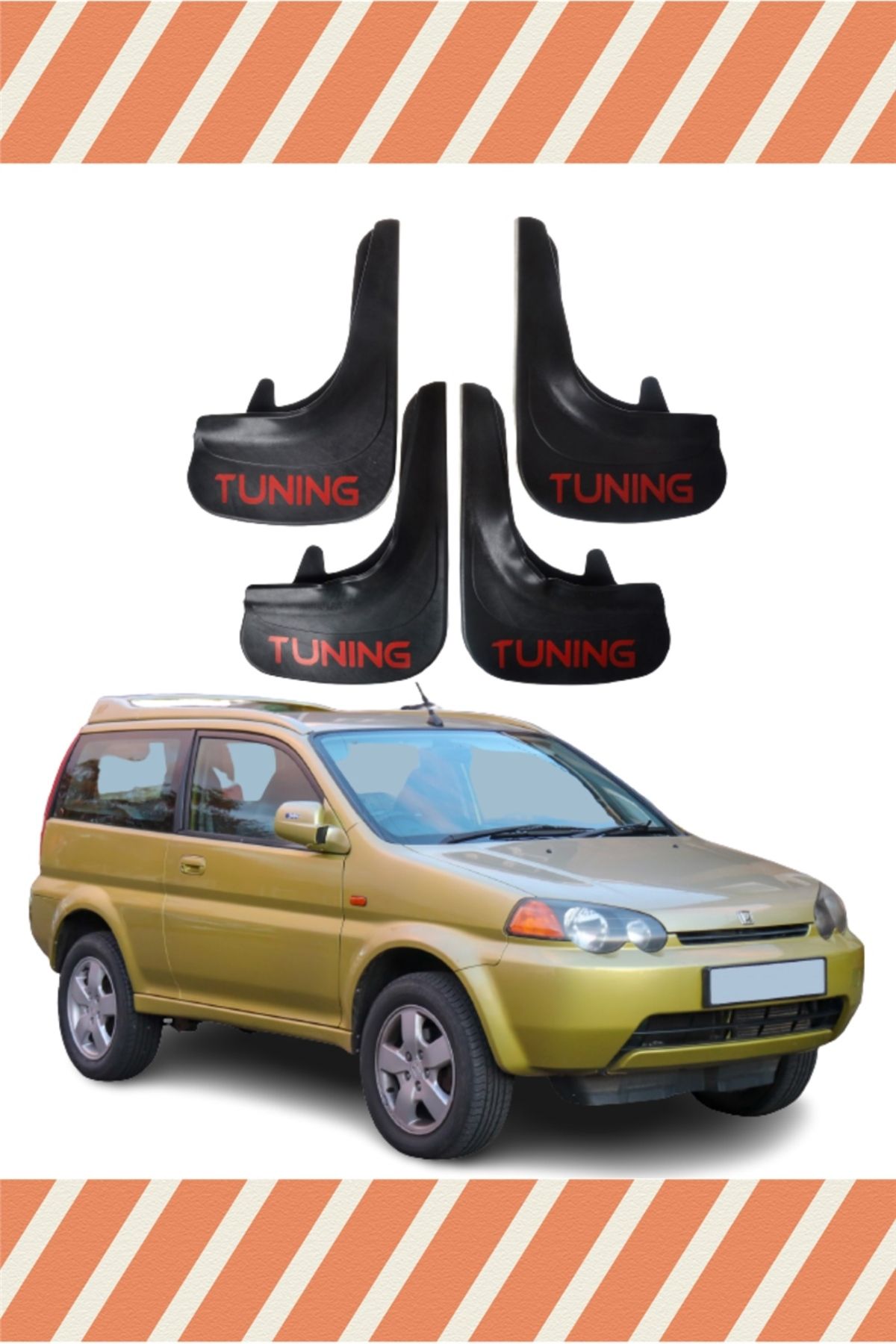 Alpax Honda HRV 1998-2006 tuning yazılı 4’lü tozluk çamurluk paçalık
