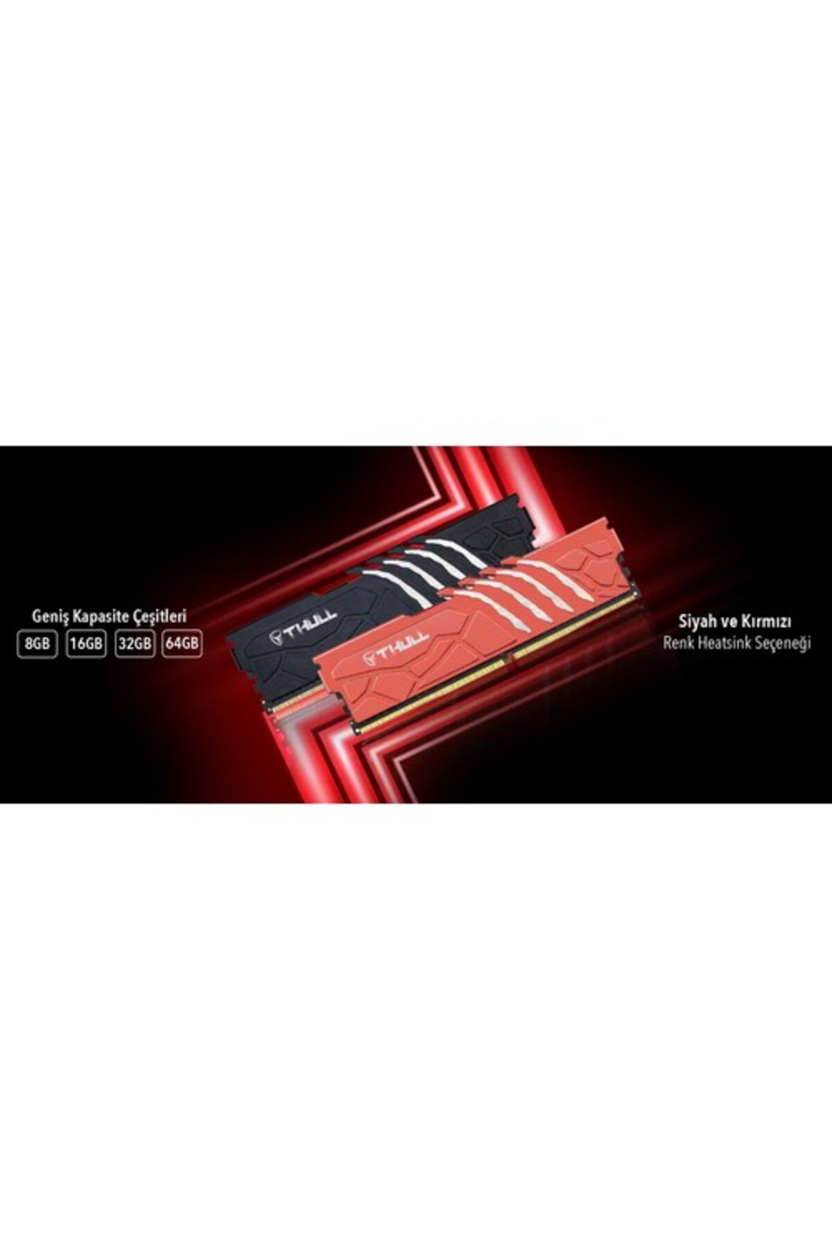 Thull THULL Vortex 32gb Kıts (2x16gb ) 6000mhz Cl30 1,3v Red Heatsınk Ddr5 ...