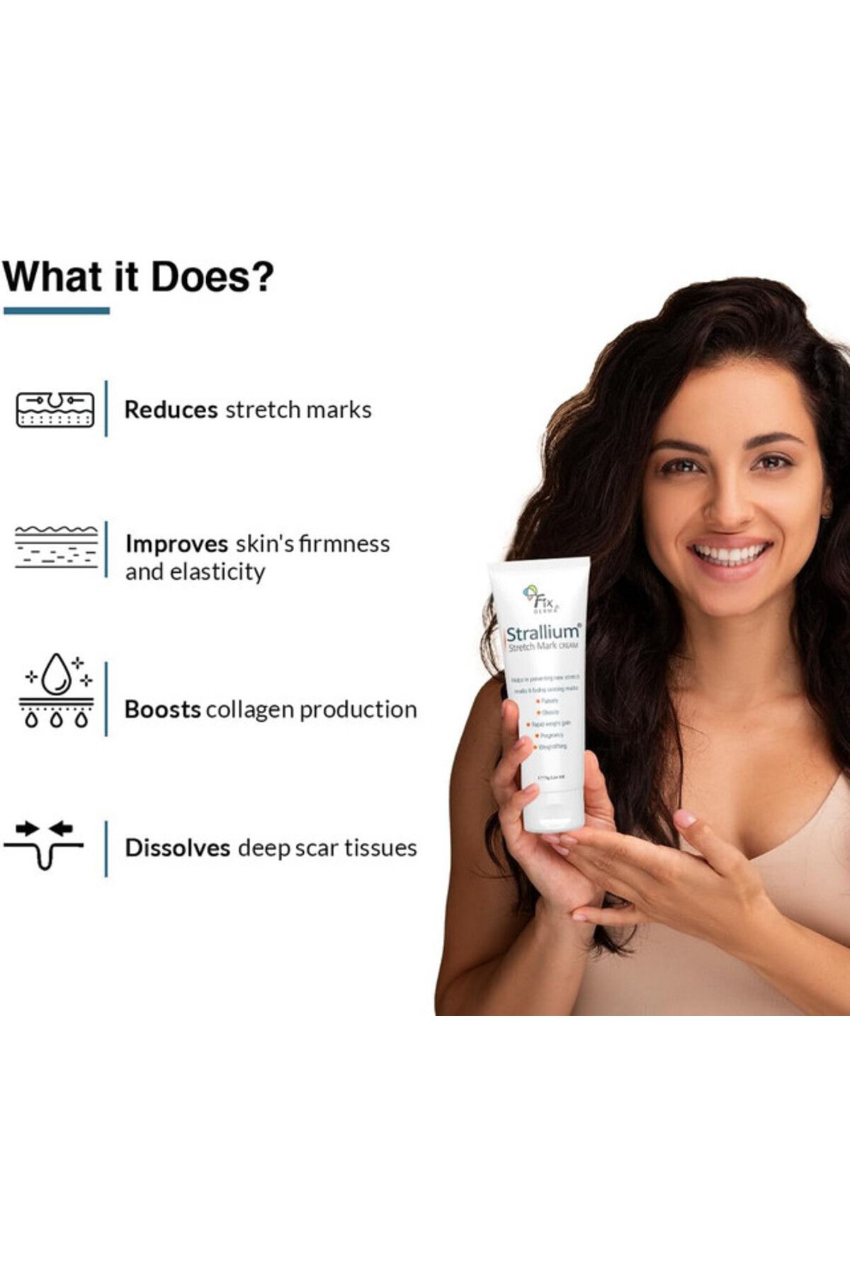 FixDerma-Strallium Stretch Mark Cream, Scar removal and Moisturizing Cream for all parts of body 4