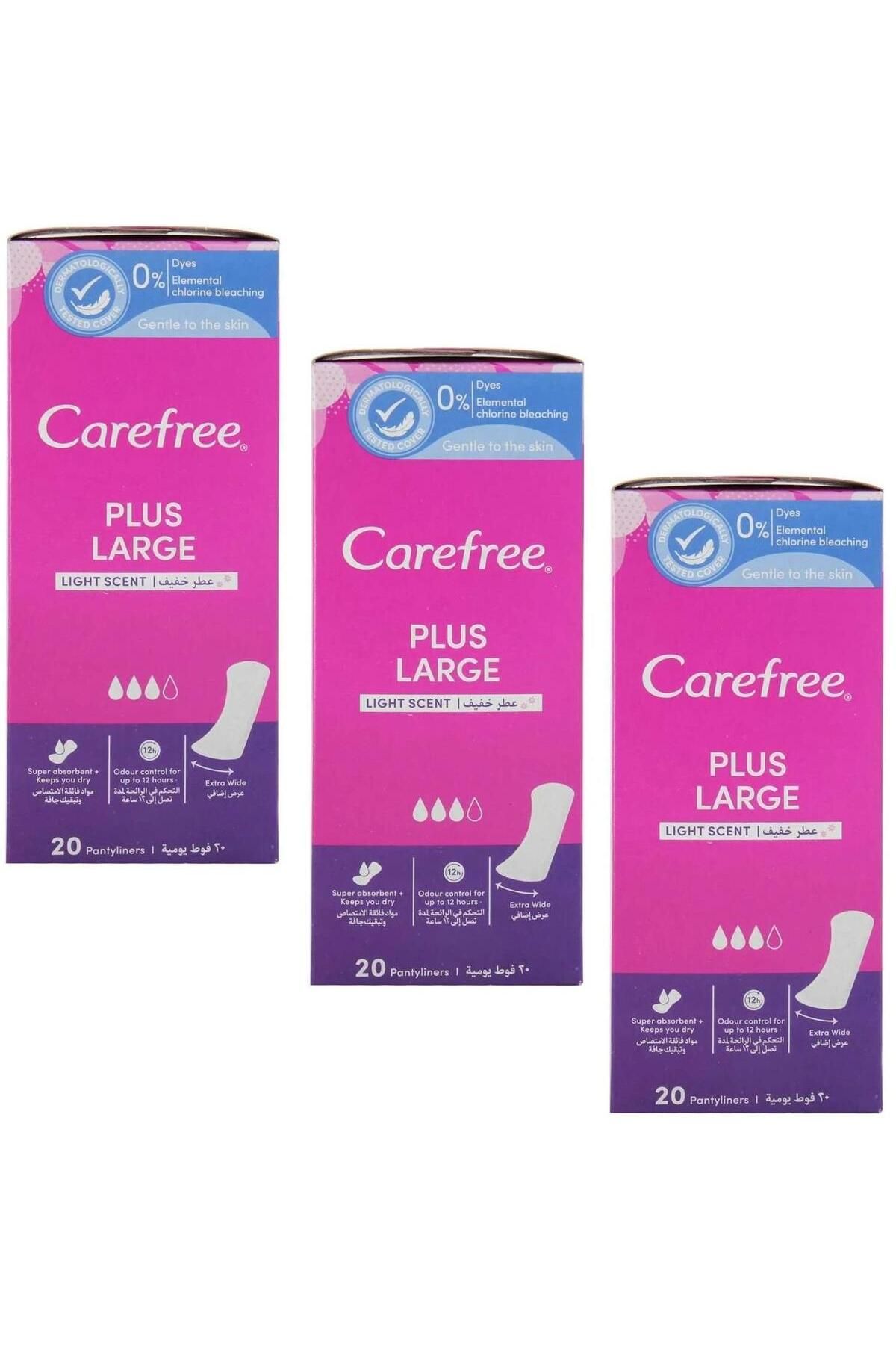 Carefree Plus Large Günlük Ped 20'li 3 Adet