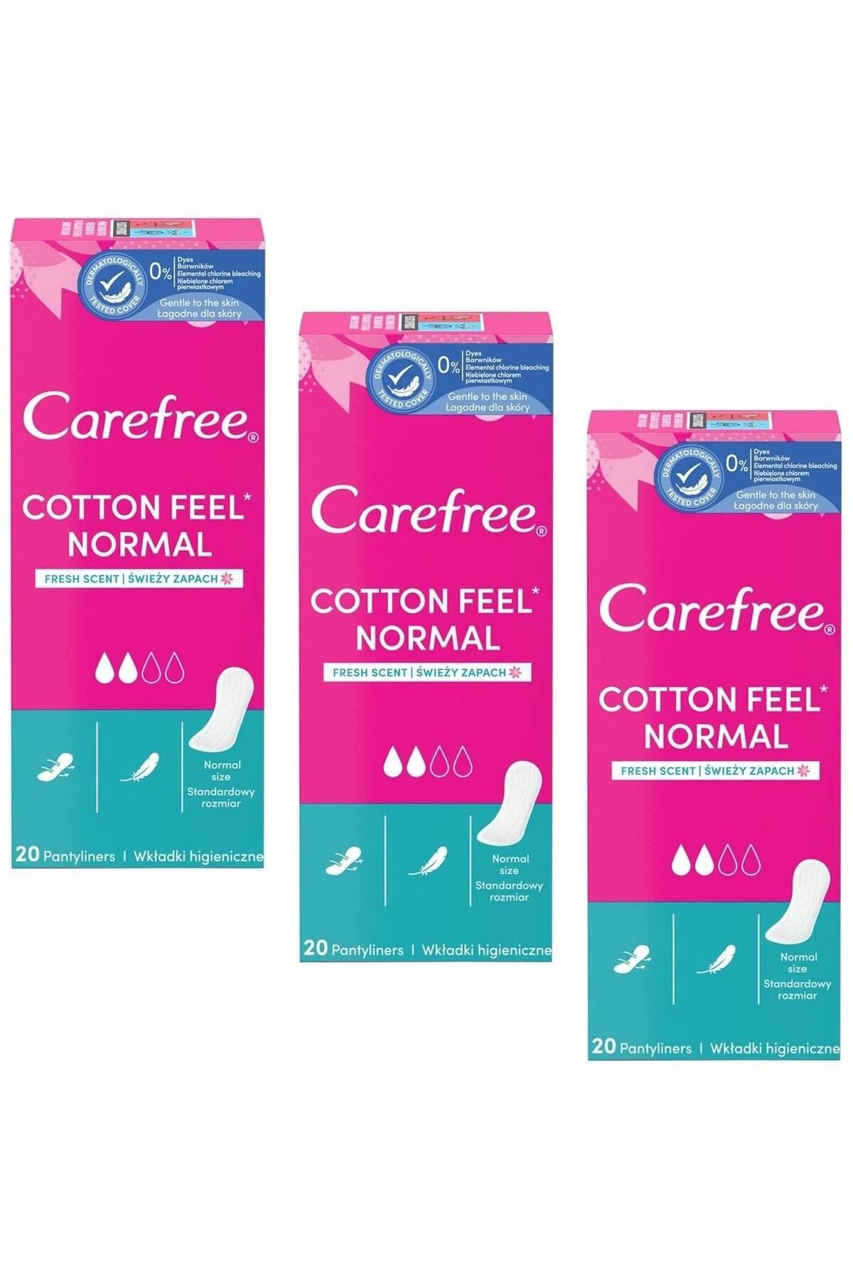 Carefree Cotton Feel Fresh Günlük Ped 20'li 3 Adet