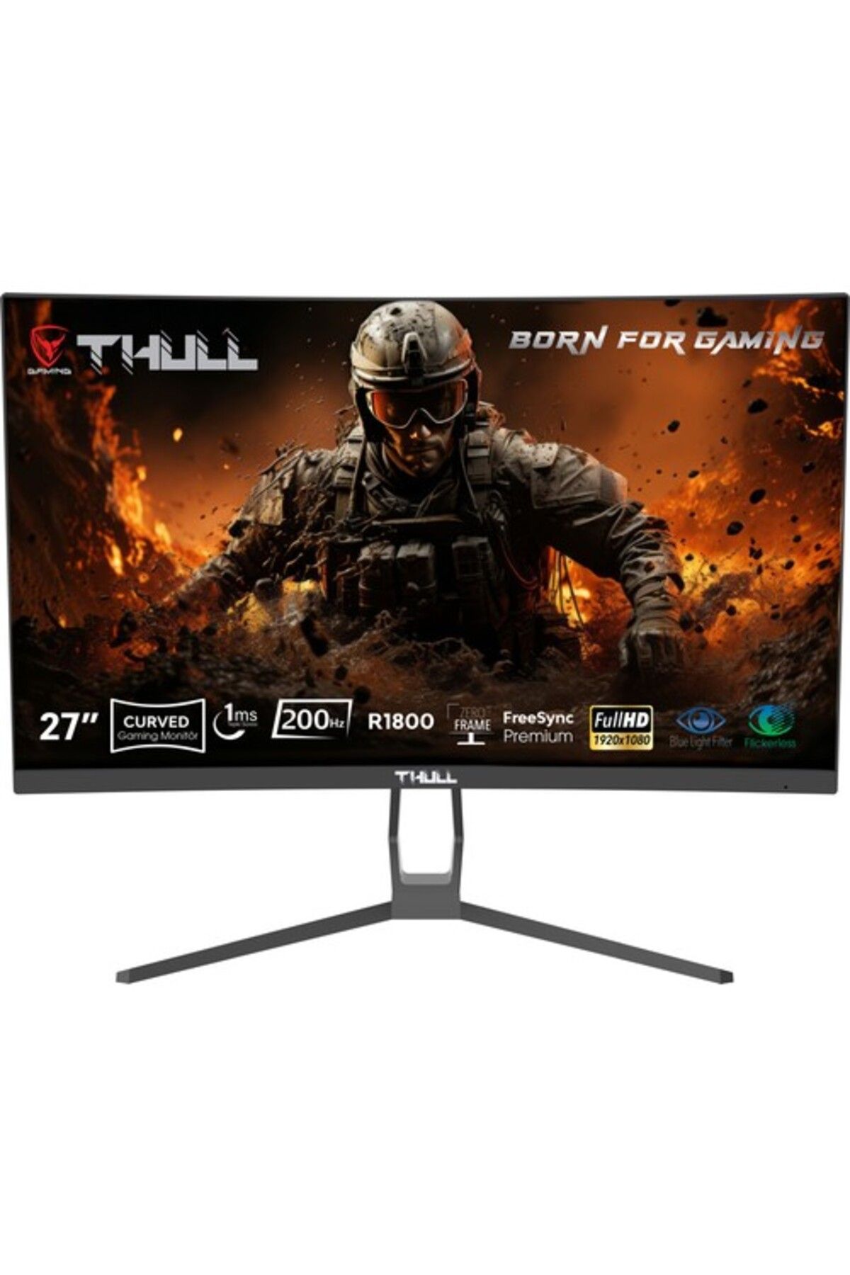 THULL Vision 27'' 1ms 200hz Freesync Fhd Led (HDMI DP) Va Frameless Curved Gaming Monitör Tg-vsn27c-