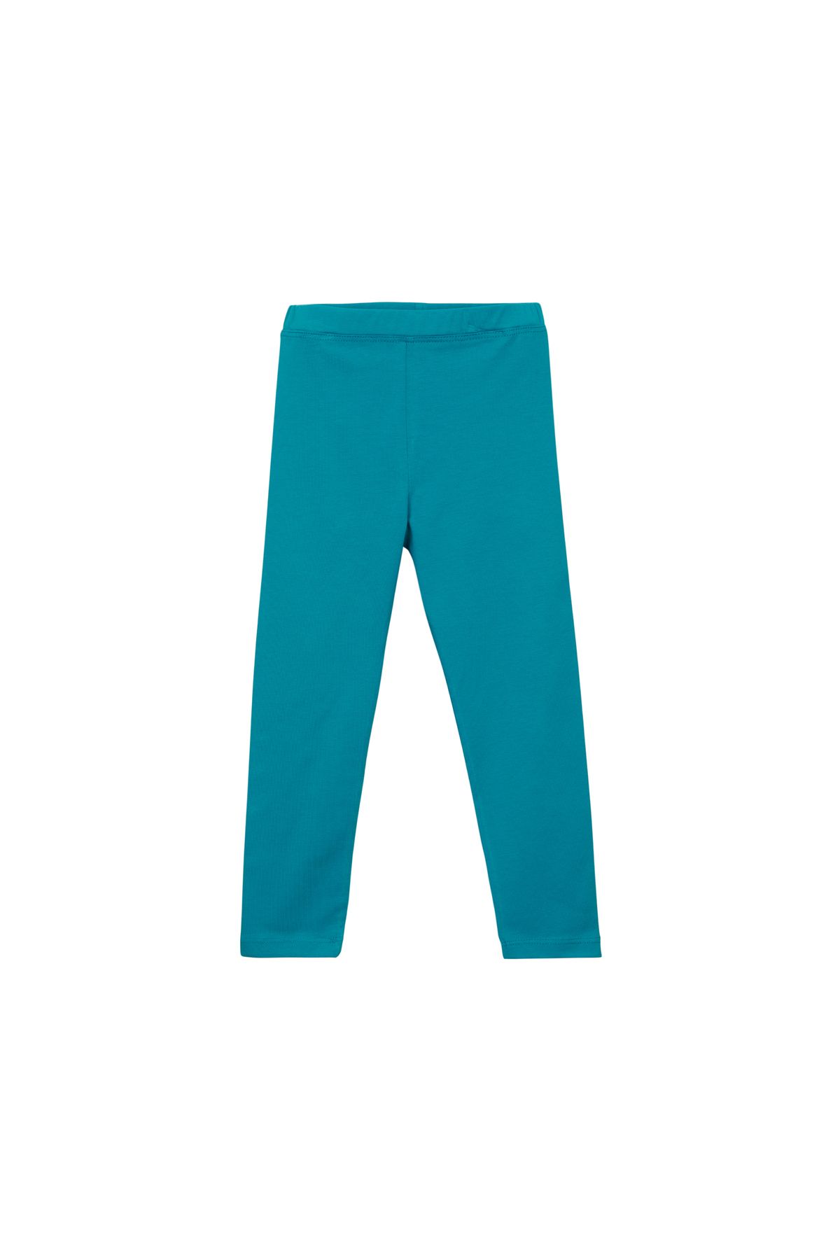 LOVETTI-Dark Turquoise Girl's Full Length Plain Basic Tights 1