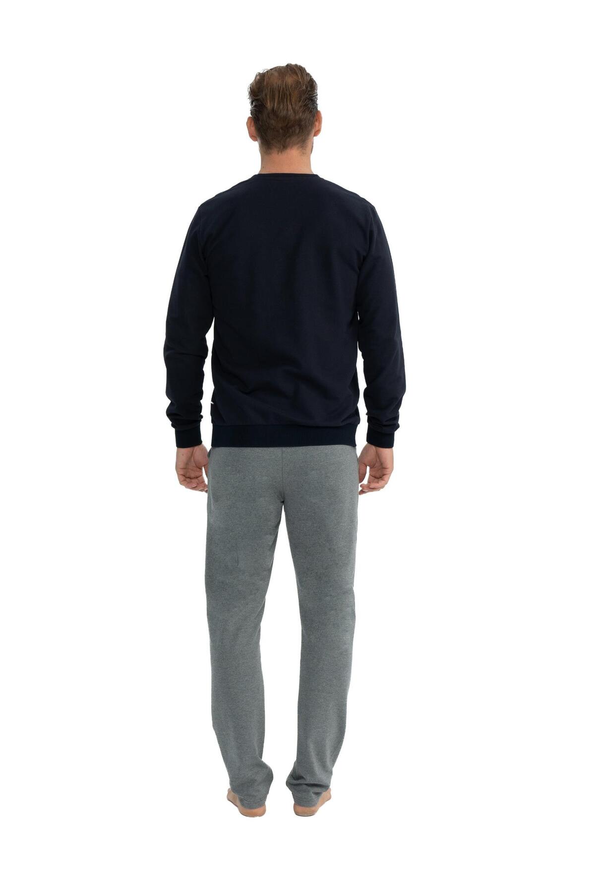 ست پیژامه و لباس خواب مردانه یقه گرد | یو اس پولو U.S. Polo Assn. 07400-1 TR - تصویر 3