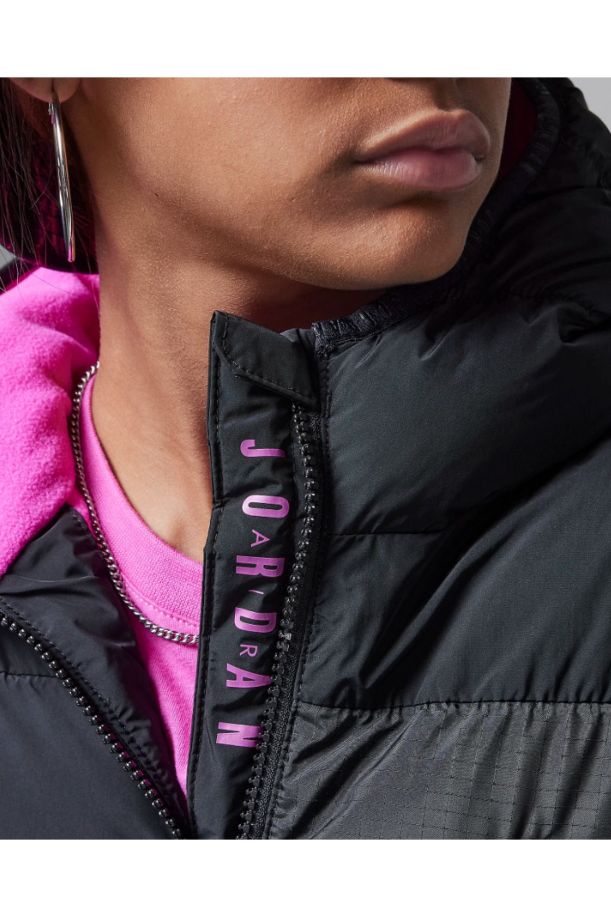 Nike-Jordan Essentail Midweight Puffer Girl's Coat 45D195-023 5