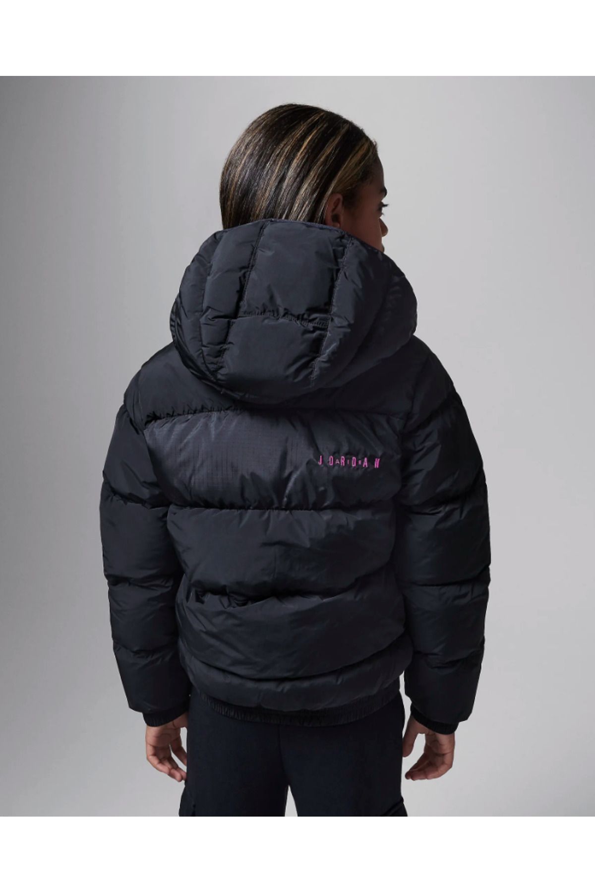 Nike-Jordan Essentail Midweight Puffer Girl's Coat 45D195-023 2