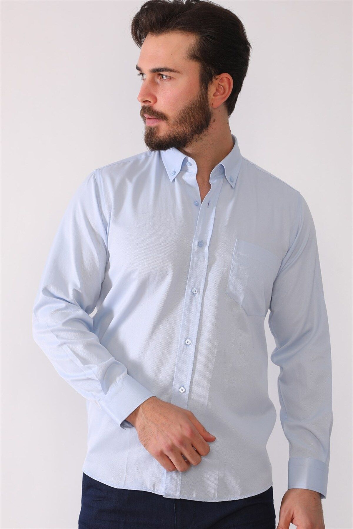 Dewberry-G676 Men's Shirt-blue 1