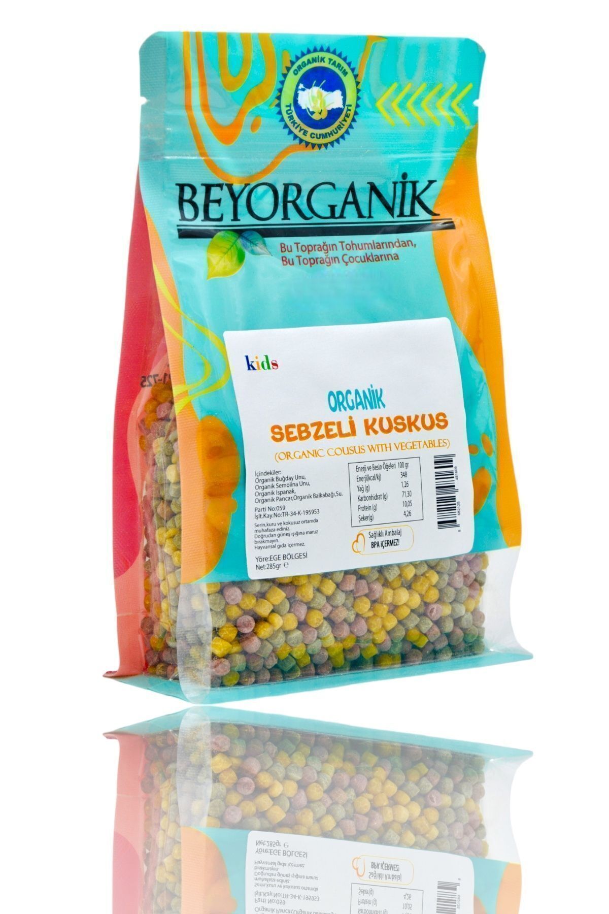 BEYORGANİK Organik Sebzeli Kuskus 285gr +8 Ay