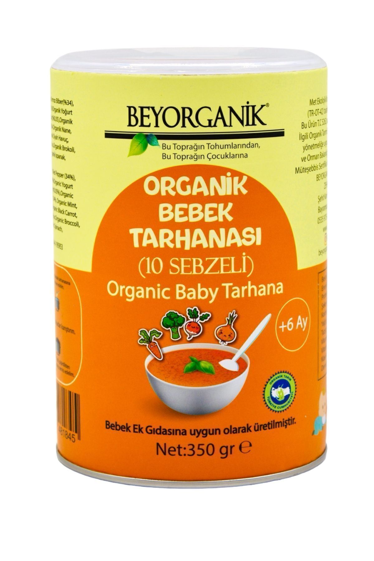 BEYORGANİK Bebek Ek Gıdası Organik Bebek Tarhanası (10 SEBZELİ)