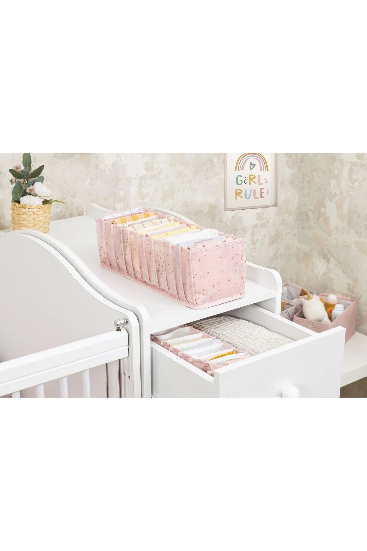 Epilons Baby Akordiyon Organizer Çekmece Düzenleyici Medium (pembe) - 04096