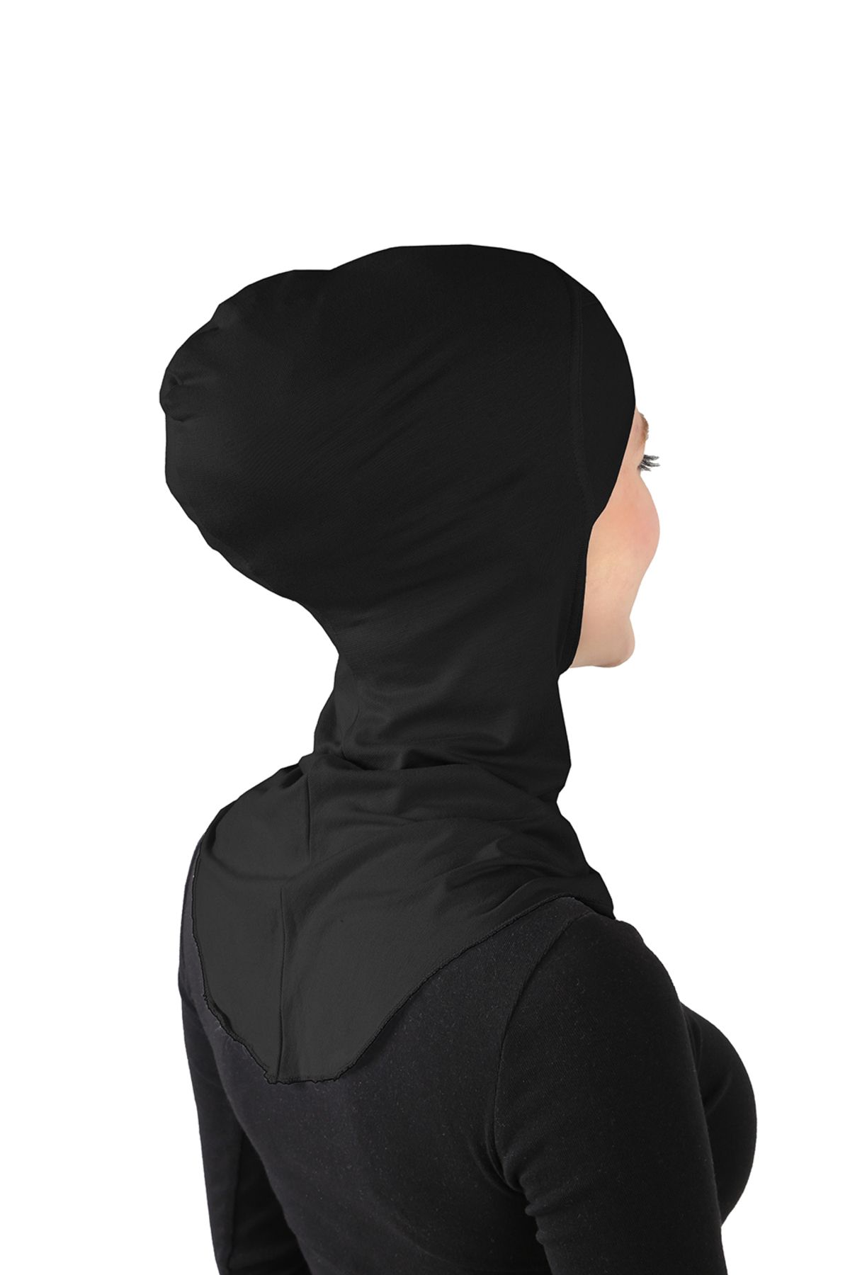 Ecardin-Black Cross Hijab Turban - St 232 3