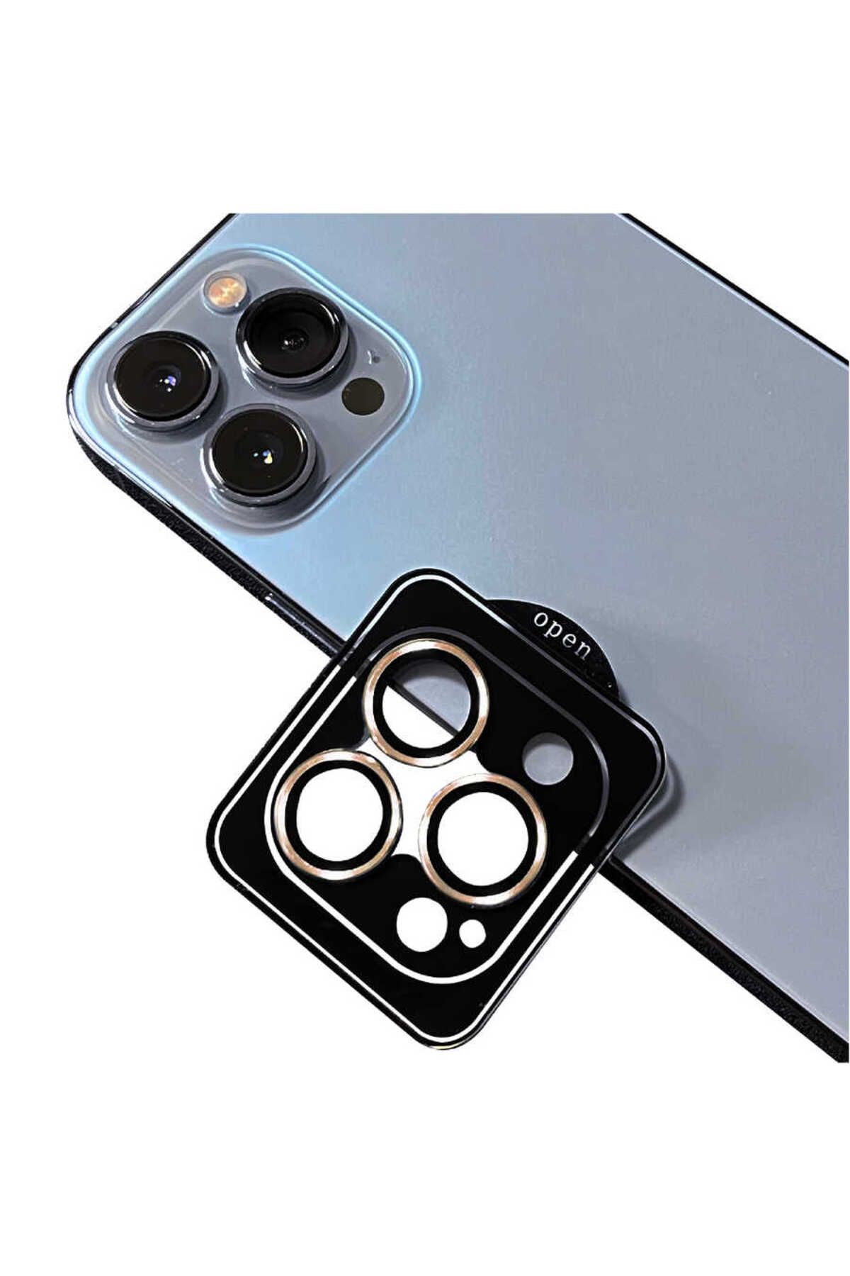 zore iPhone 16 Pro Uyumlu  CL-18 Kamera Lens Koruyucu-Gold