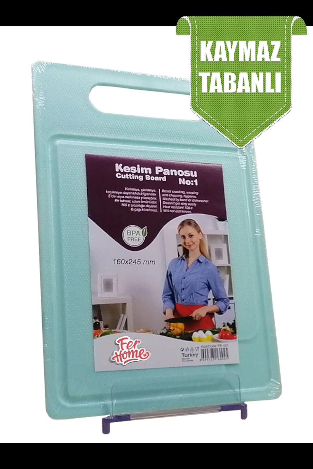 karadağsb Kesme Tahtası Kaydırmaz Plastik Kesme Sunum Tahtası Pratik Kesim Panosu 160X245 Mm Royaleks-Fr-107