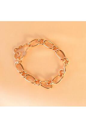 FOURSOLOS Çelik Kadın Bileklik, Şık Zarif Zincir, Gold Renk No:49