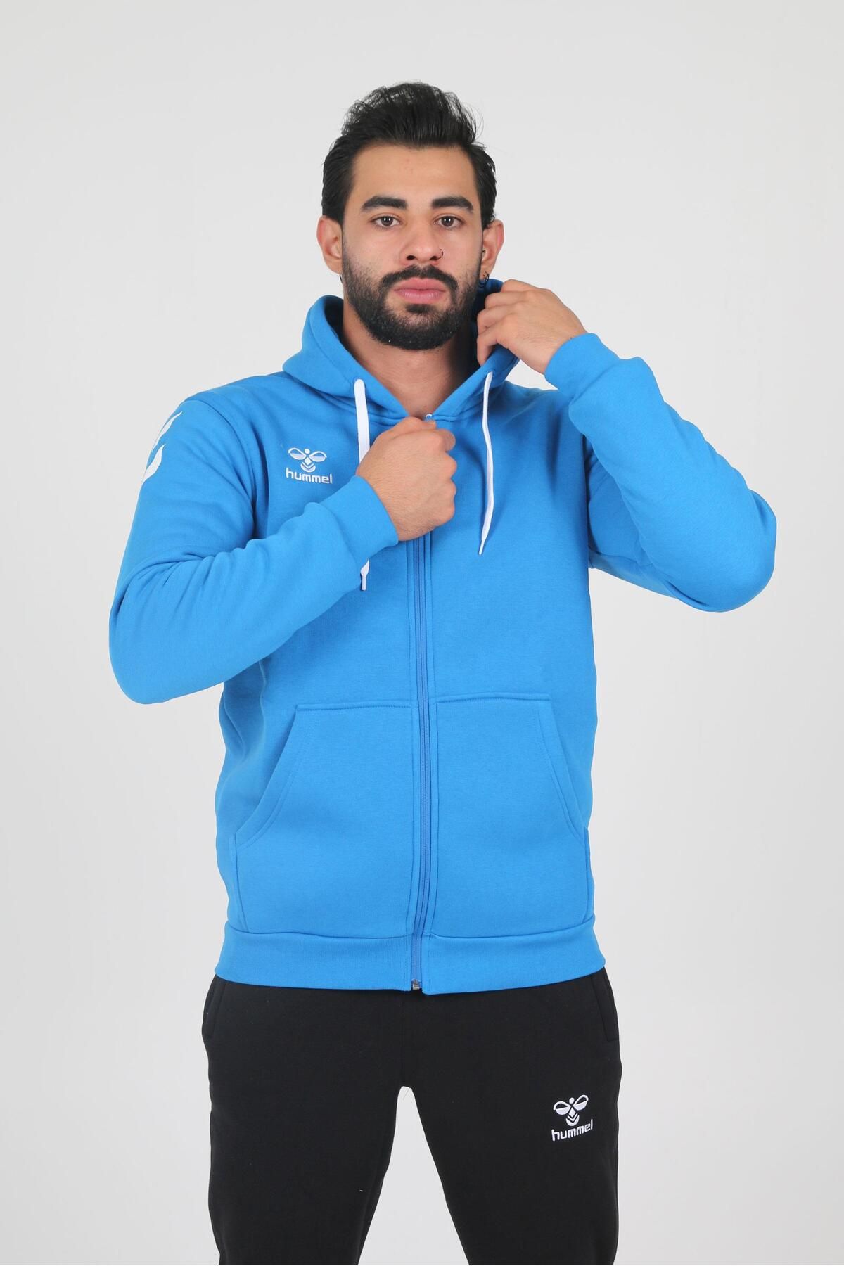 hummel-Armin Blue Cotton Sweatshirt 4