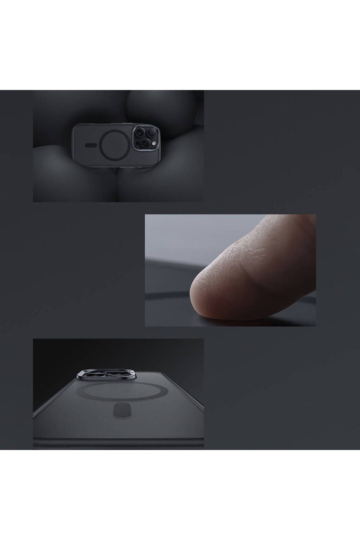 کاور و قاب IPHONE 16 PLUS سازگار مورد MAGSAFE شارژ بنکس مهار محافظ خاکستری Benks