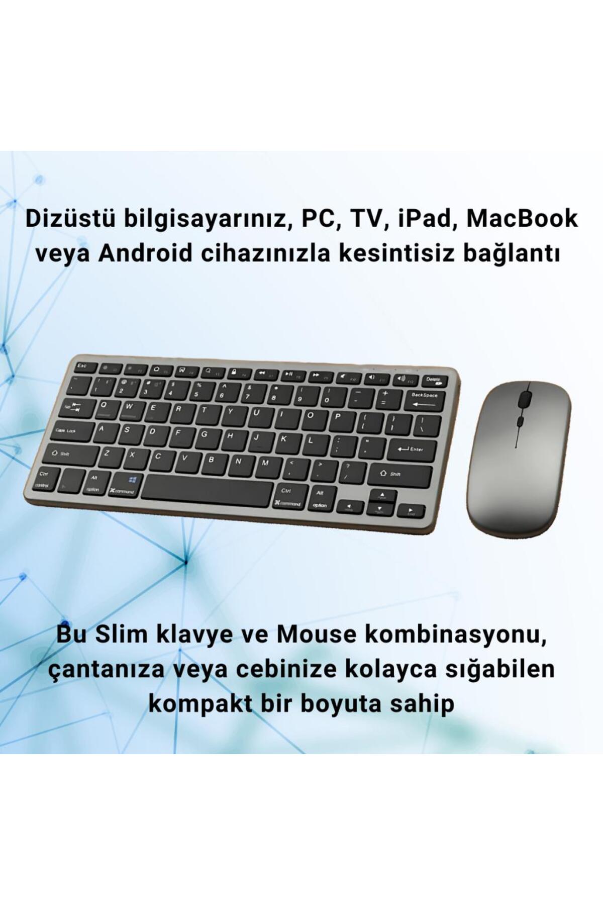 Mouse Seti coofbe Premium 2.4g Kablosuz Bluetooth Klavye Mouse Seti Şarj ...